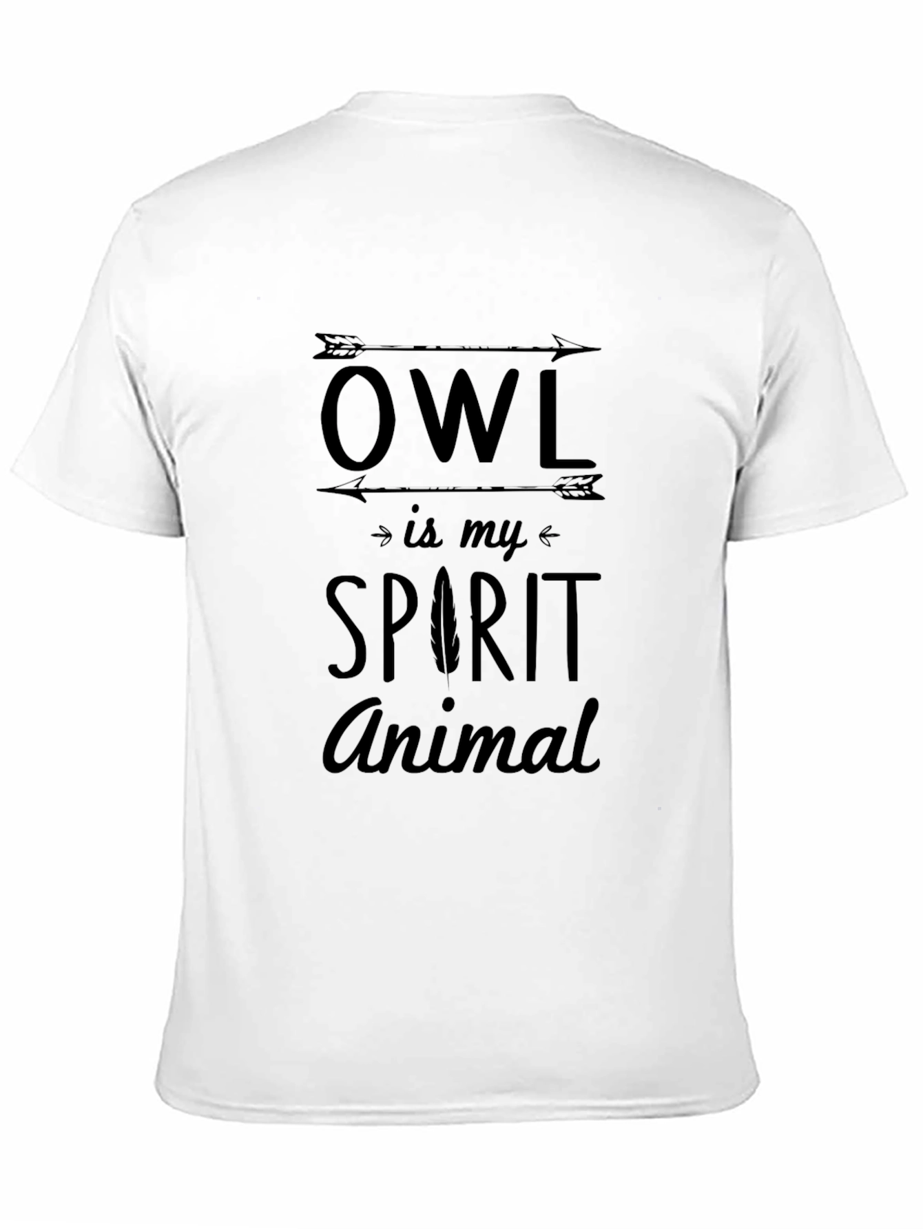 Owl is My Spirit Animal Graphic Tee - Black
