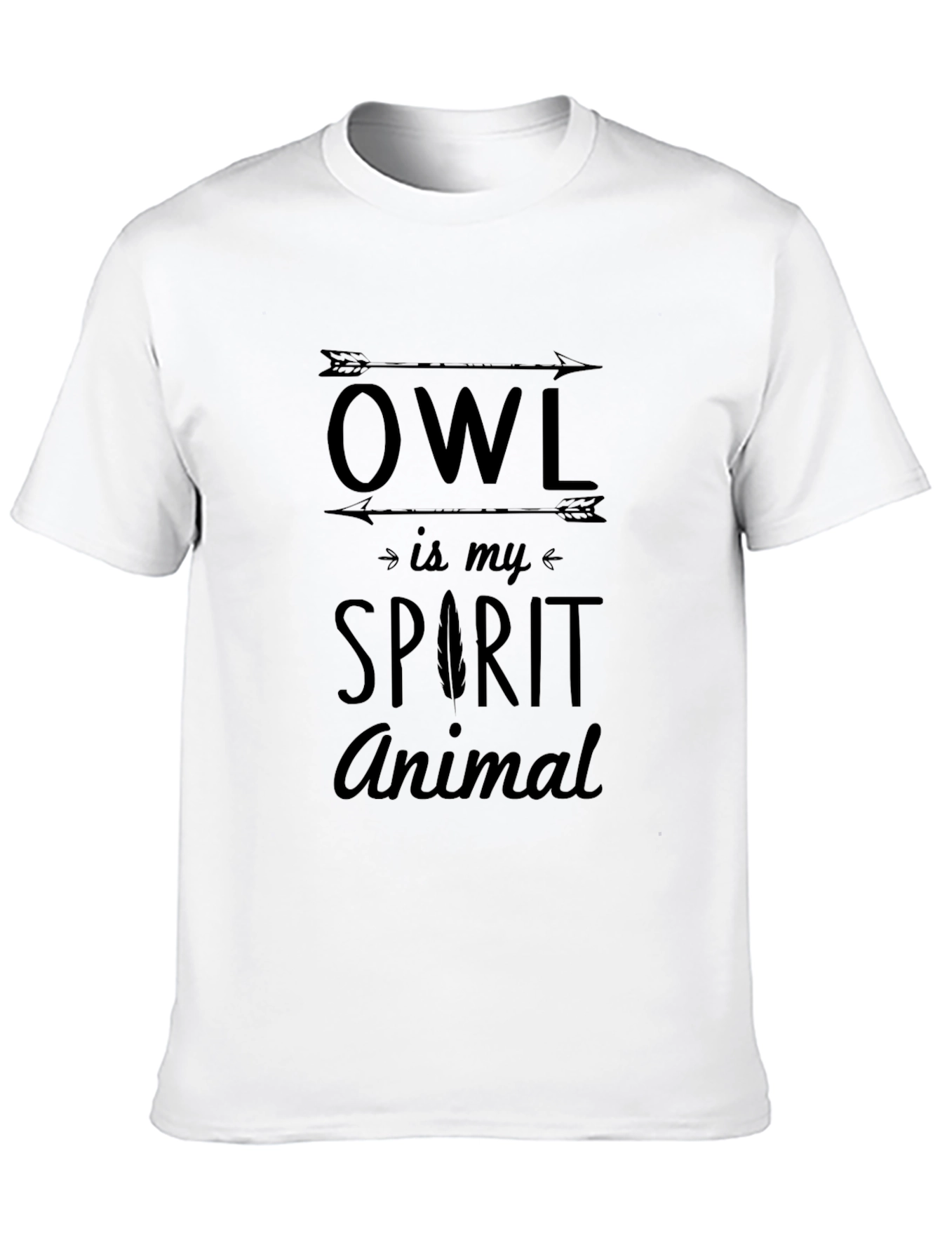 Owl is My Spirit Animal Graphic Tee - Black