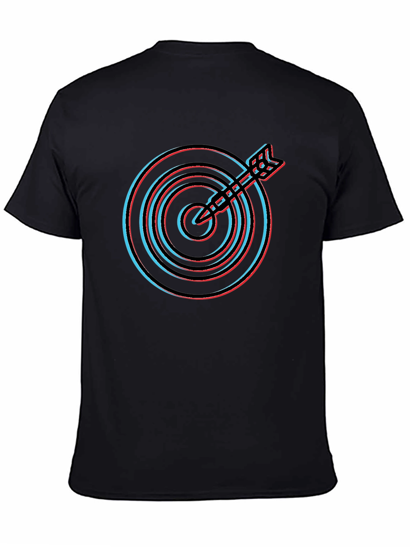 Target Graphic Tee - Mens Black Crew Neck