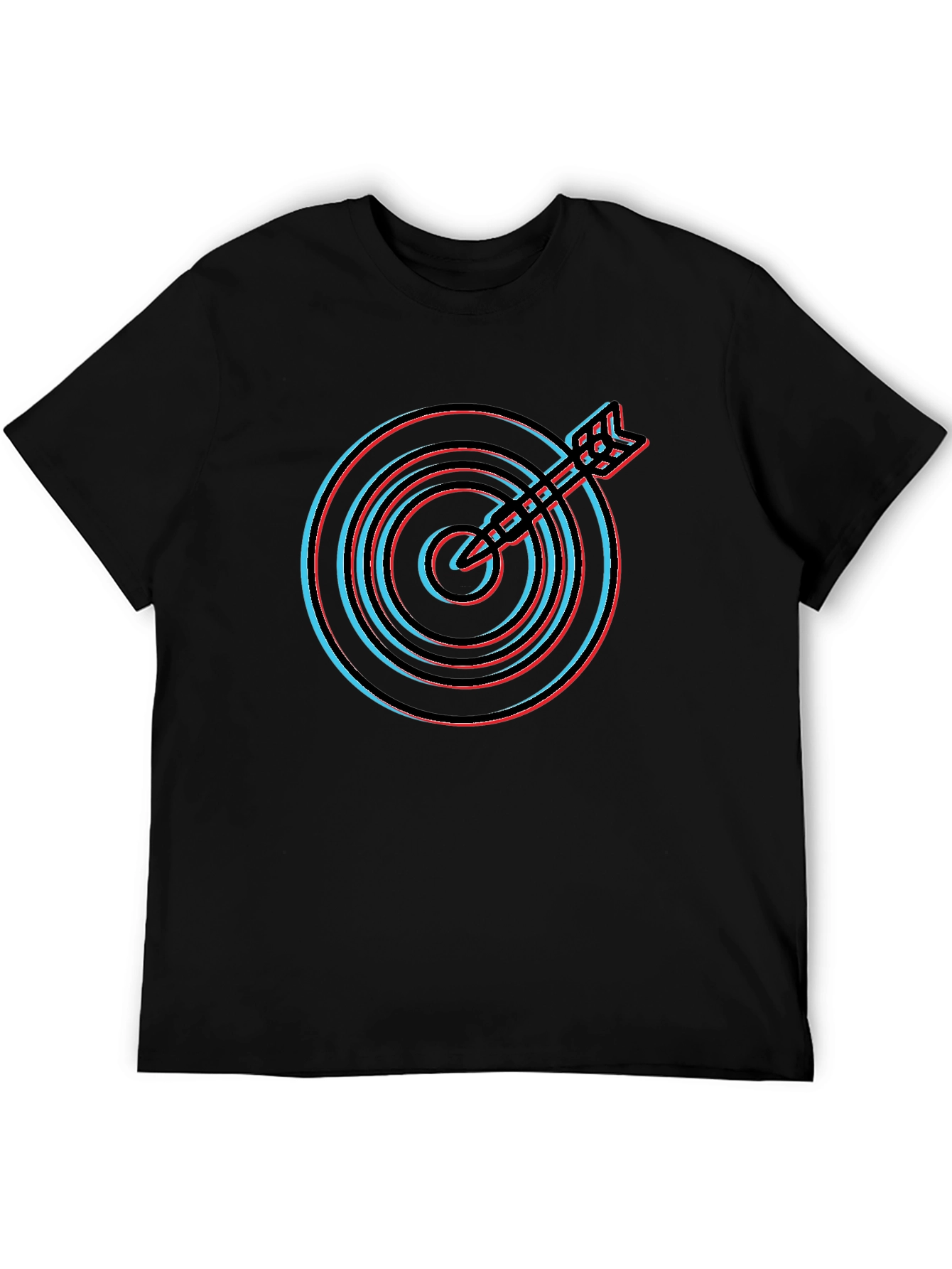 Target Graphic Tee - Mens Black Crew Neck