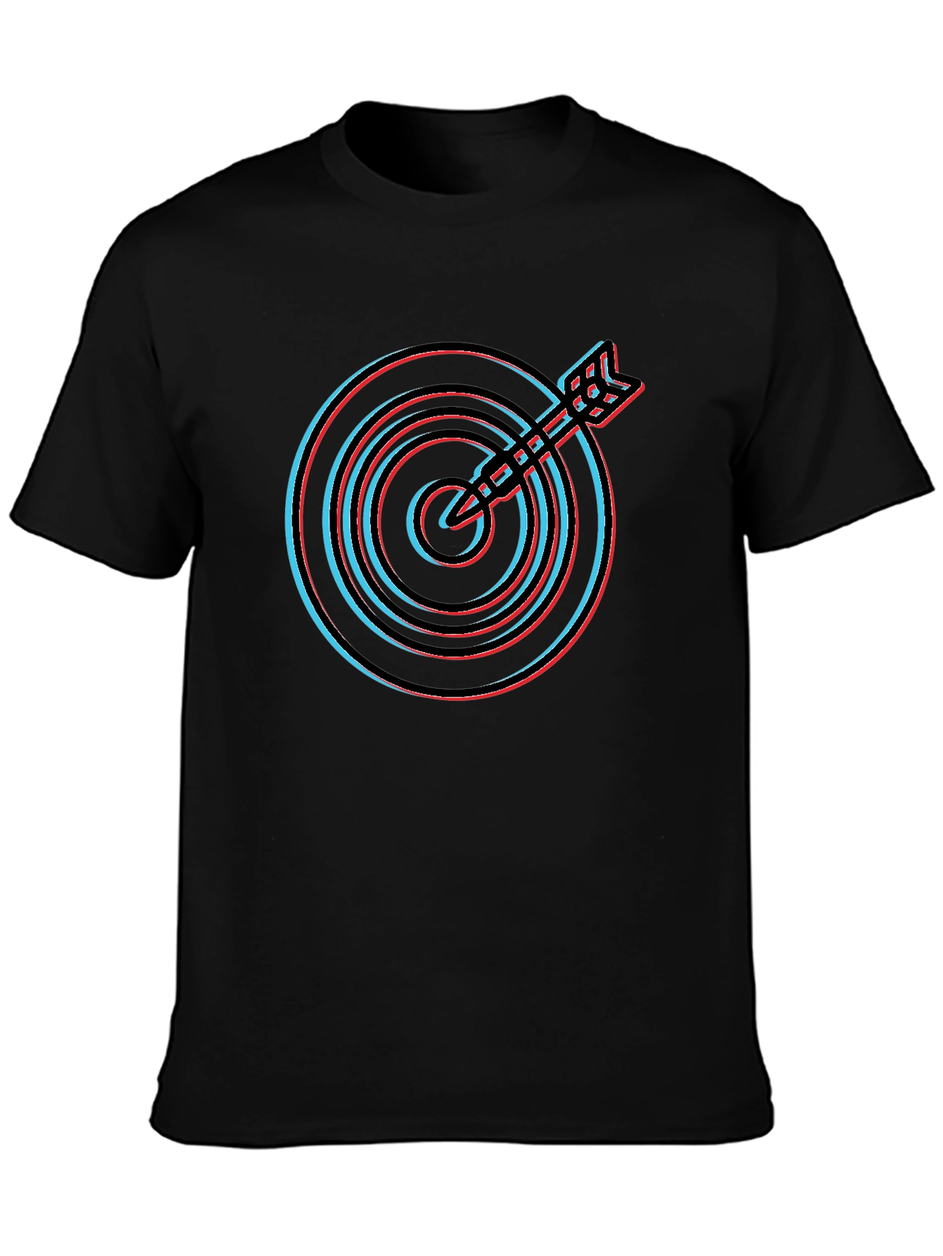 Target Graphic Tee - Mens Black Crew Neck