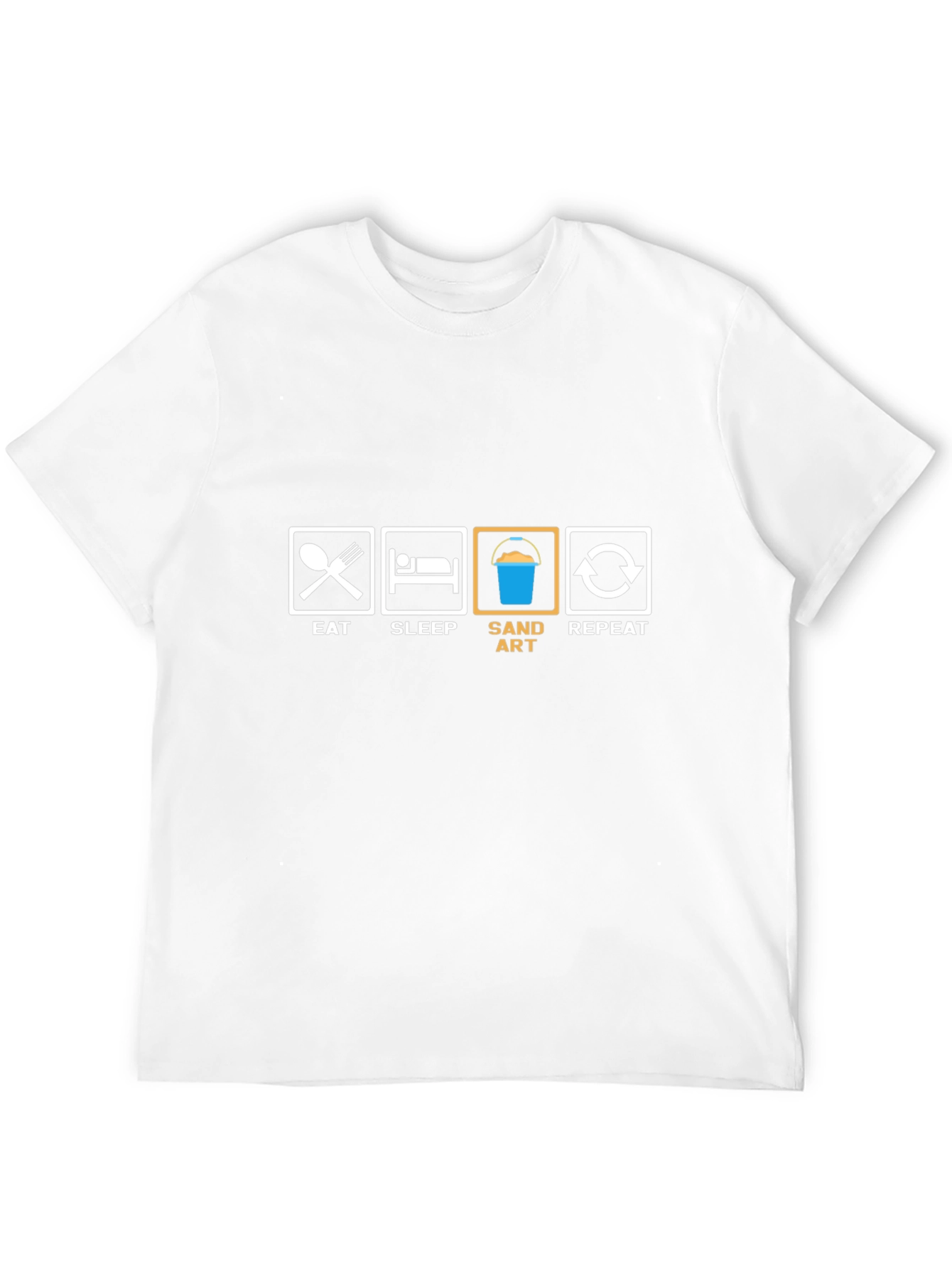 Eat Sleep Sand Art Repeat Black T-Shirt