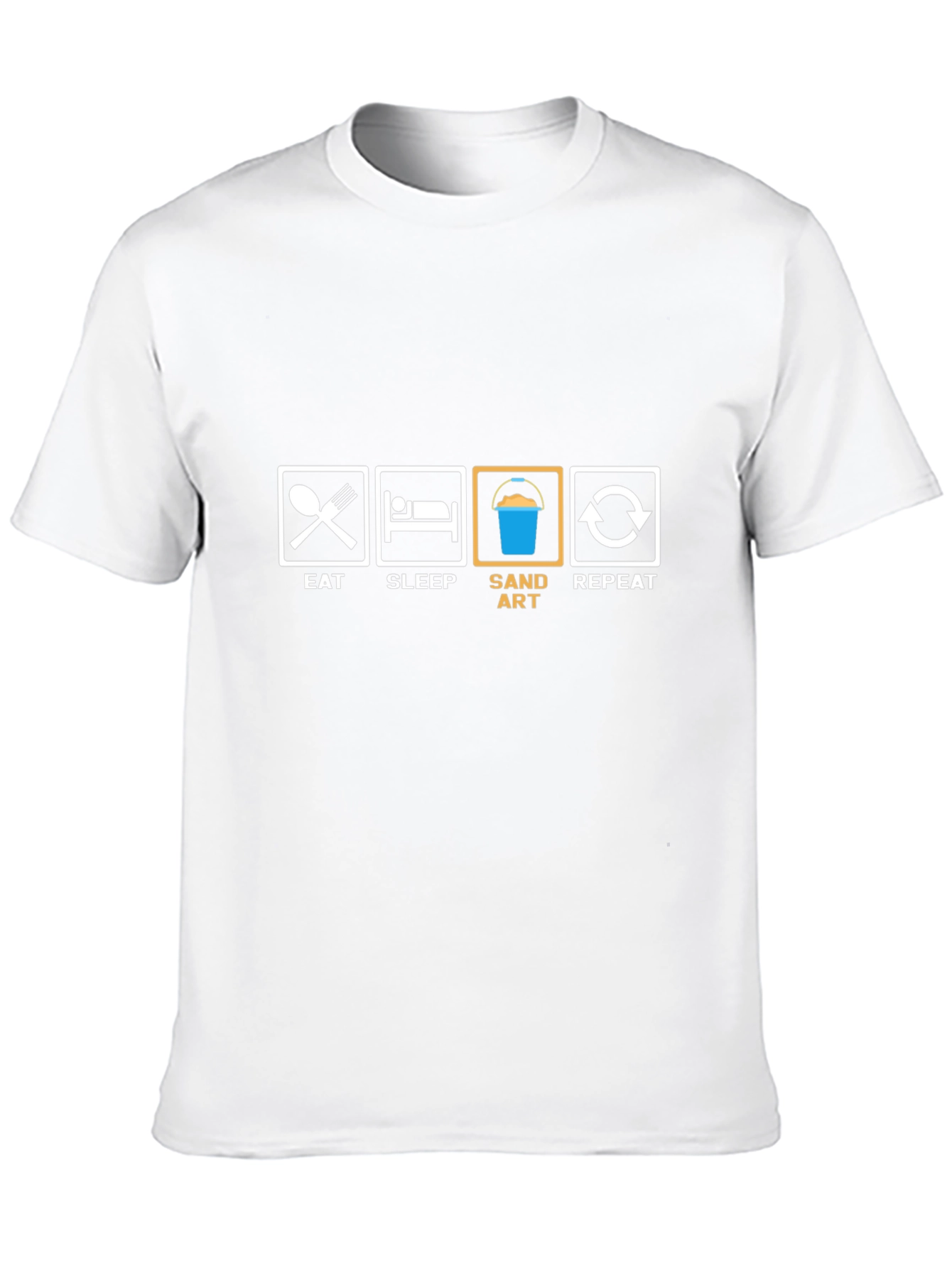 Eat Sleep Sand Art Repeat Black T-Shirt