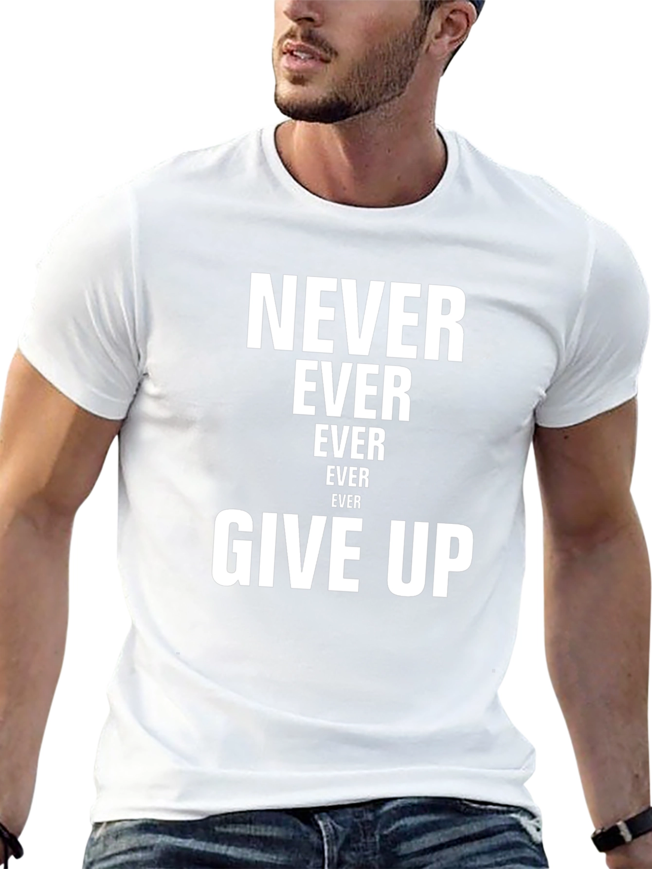 Never Give Up T-Shirt - Motivational Graphic Tee