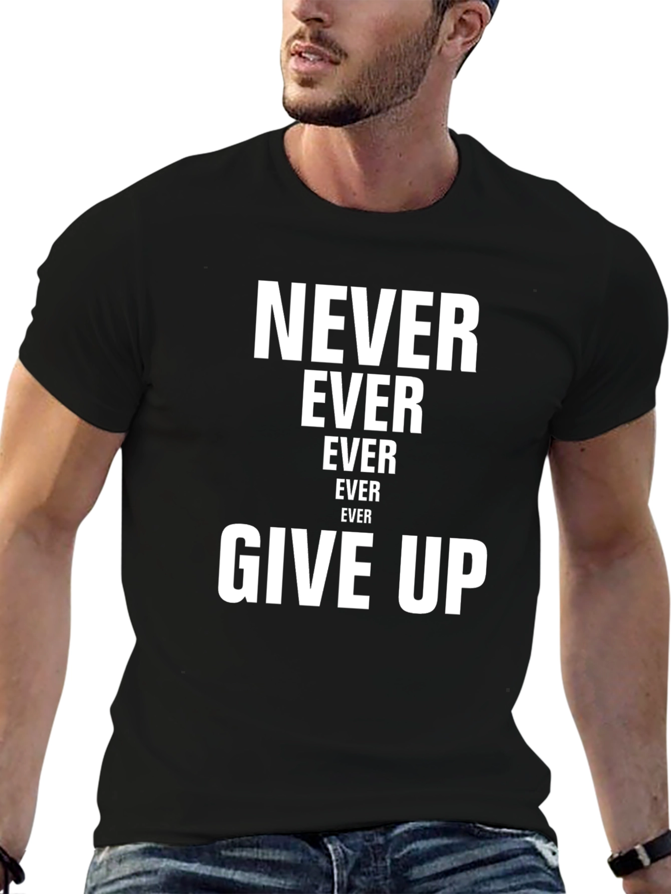 Never Give Up T-Shirt - Motivational Graphic Tee