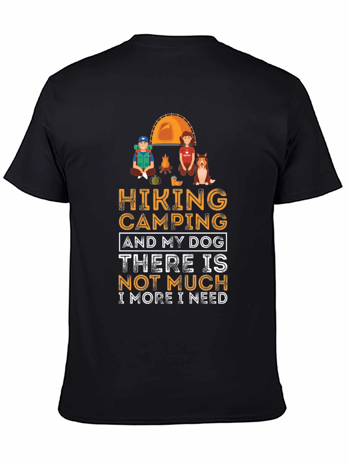 Hiking Camping & Dog Lover T-Shirt