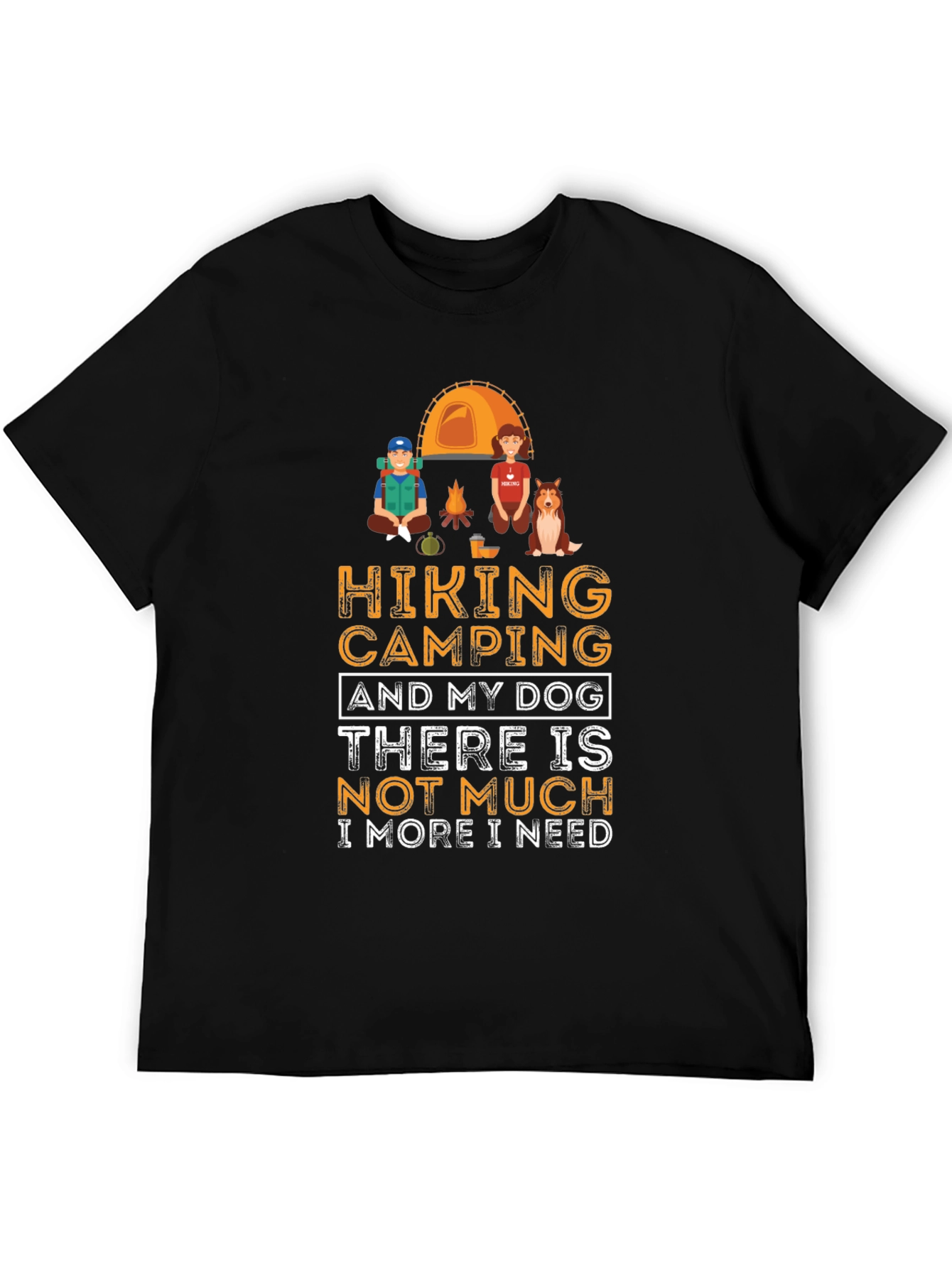 Hiking Camping & Dog Lover T-Shirt