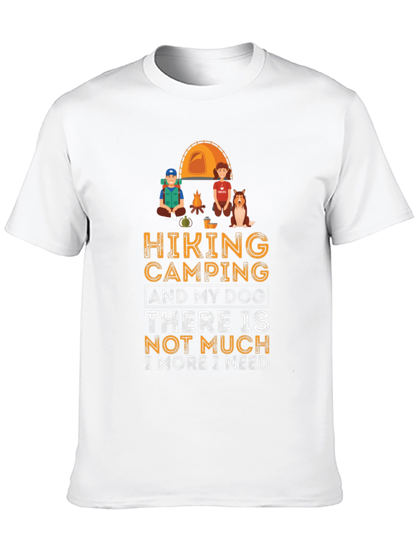 Hiking Camping & Dog Lover T-Shirt