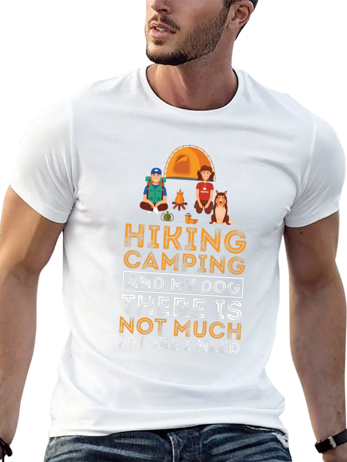 Hiking Camping & Dog Lover T-Shirt