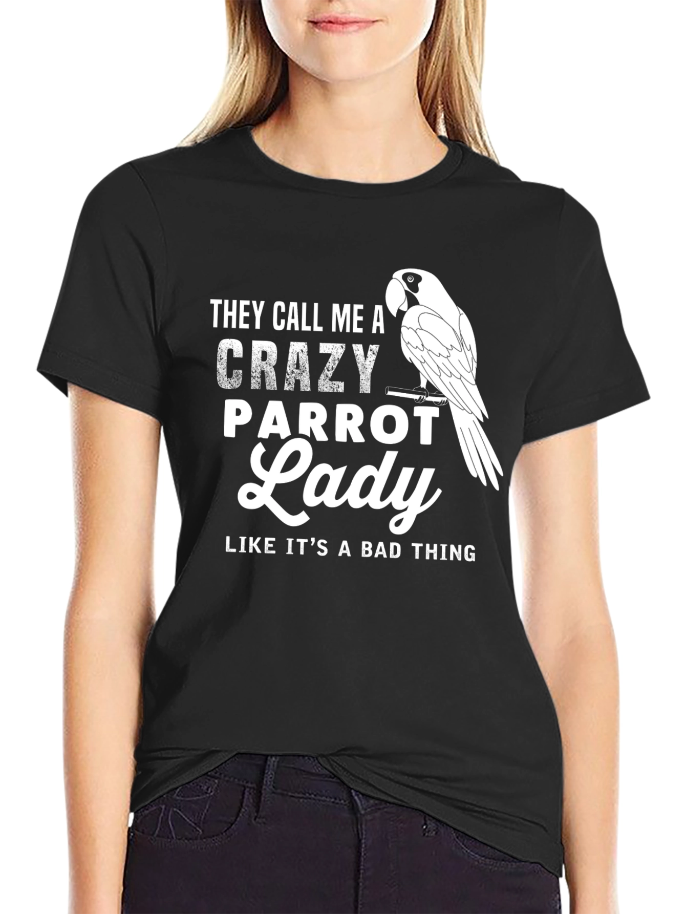 Crazy Parrot Lady Graphic Tee - Unisex
