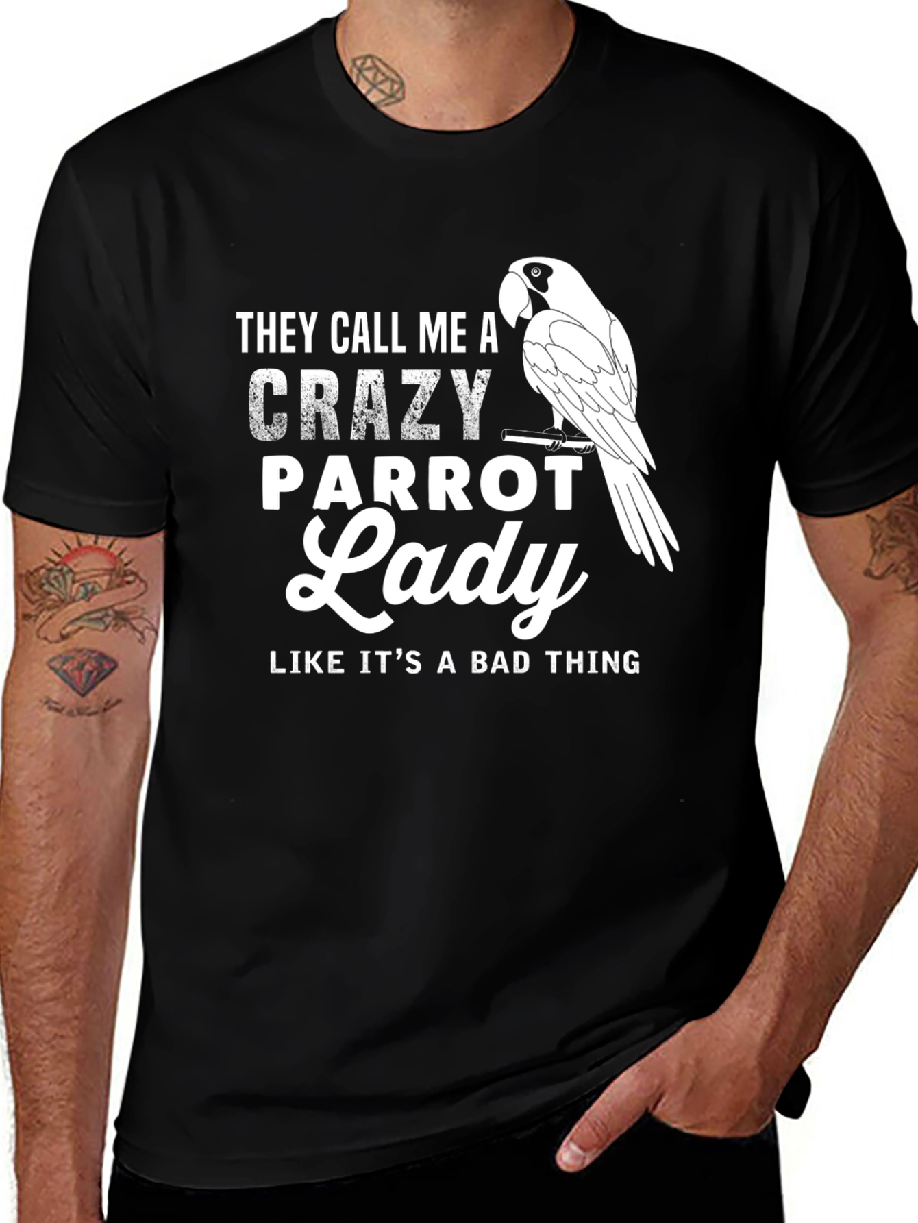 Crazy Parrot Lady Graphic Tee - Unisex