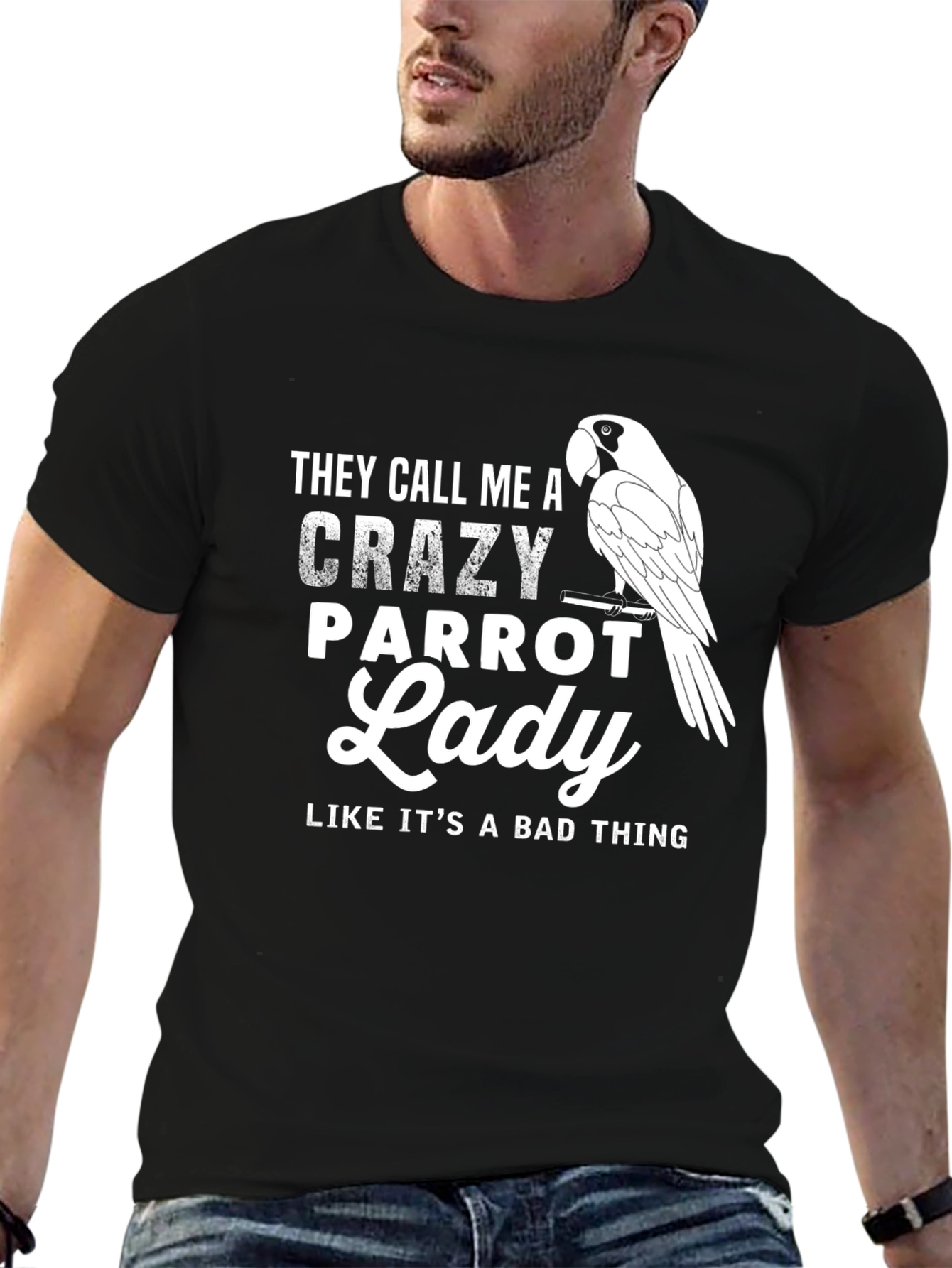 Crazy Parrot Lady Graphic Tee - Unisex