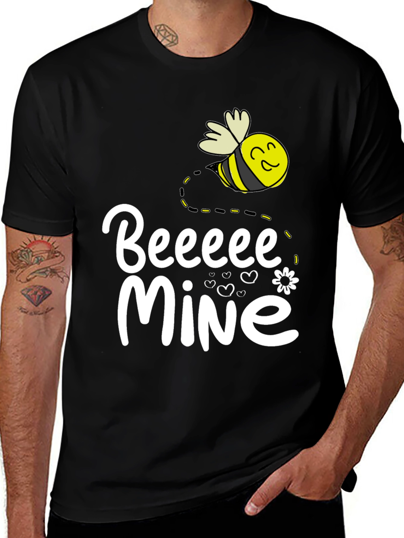 Bee Mine Graphic T-Shirt - Valentines Day Cute Tee