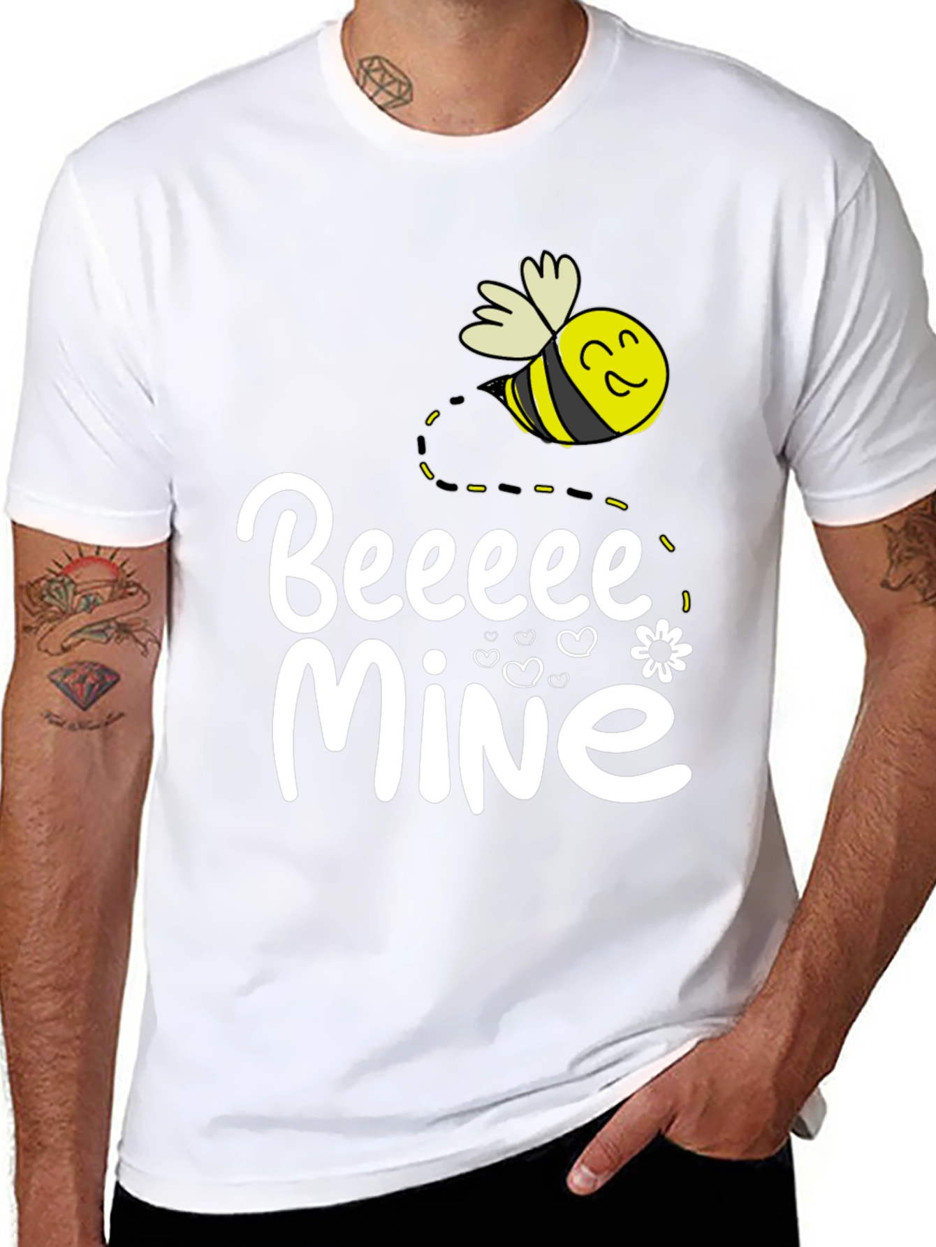 Bee Mine Graphic T-Shirt - Valentines Day Cute Tee