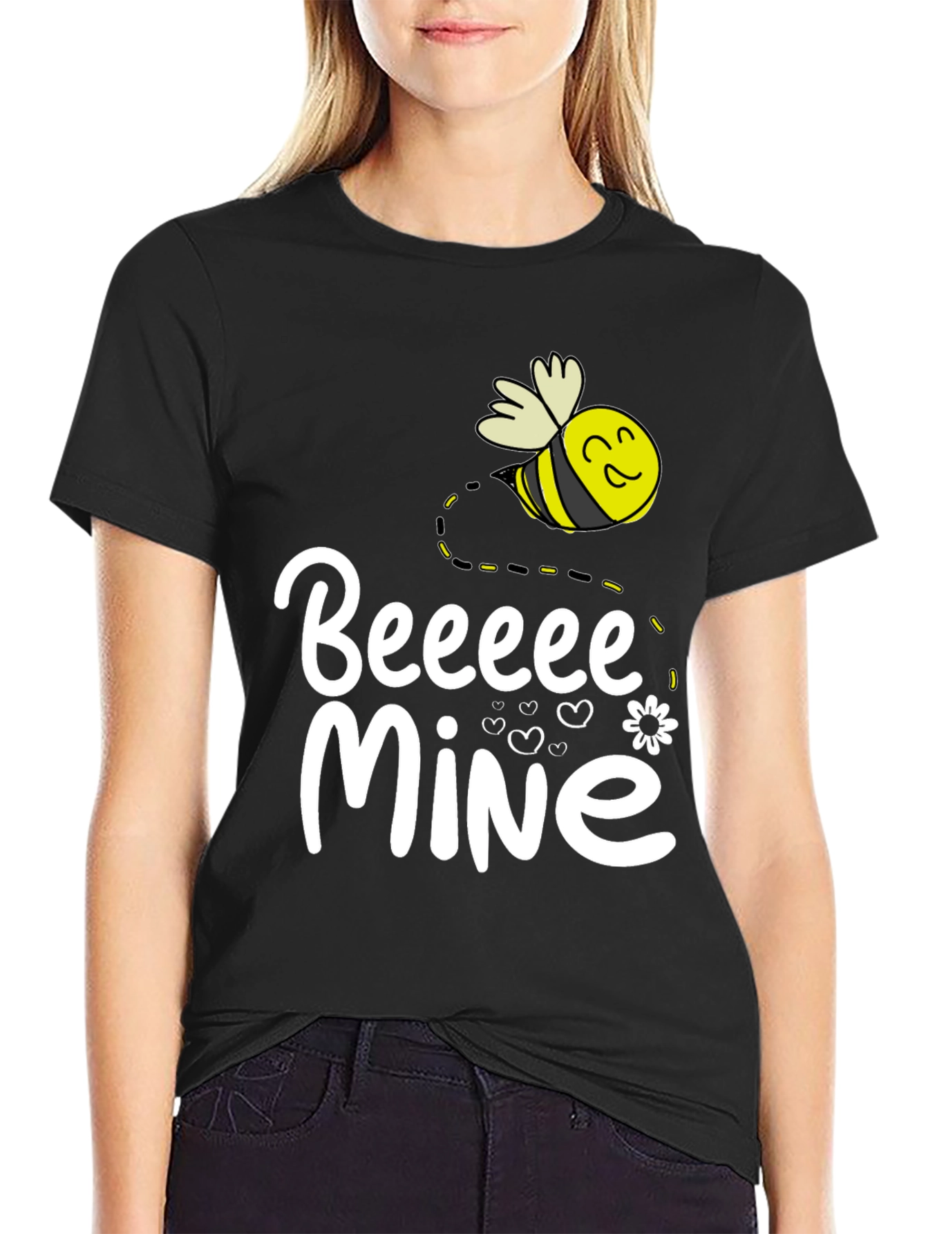 Bee Mine Graphic T-Shirt - Valentines Day Cute Tee