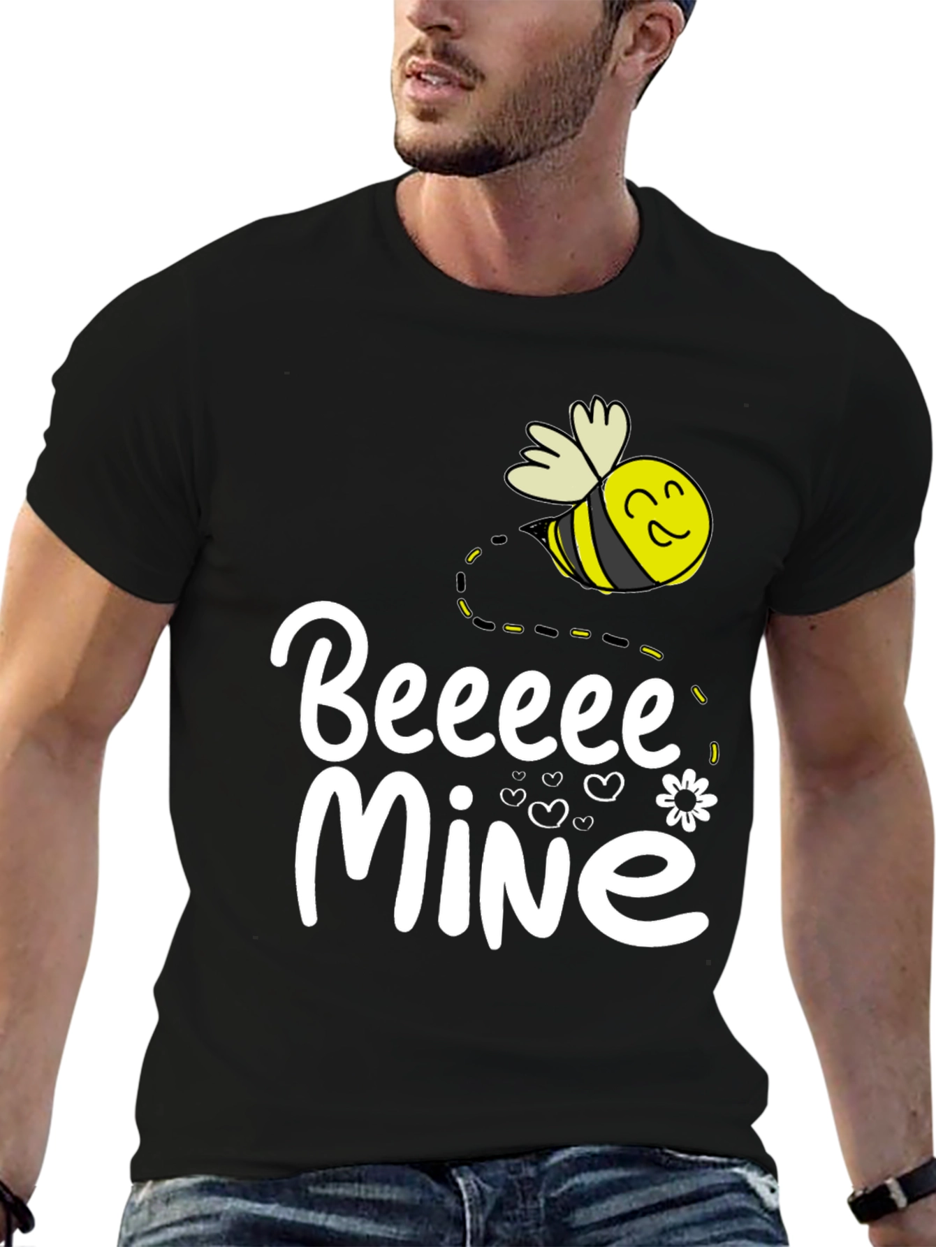Bee Mine Graphic T-Shirt - Valentines Day Cute Tee