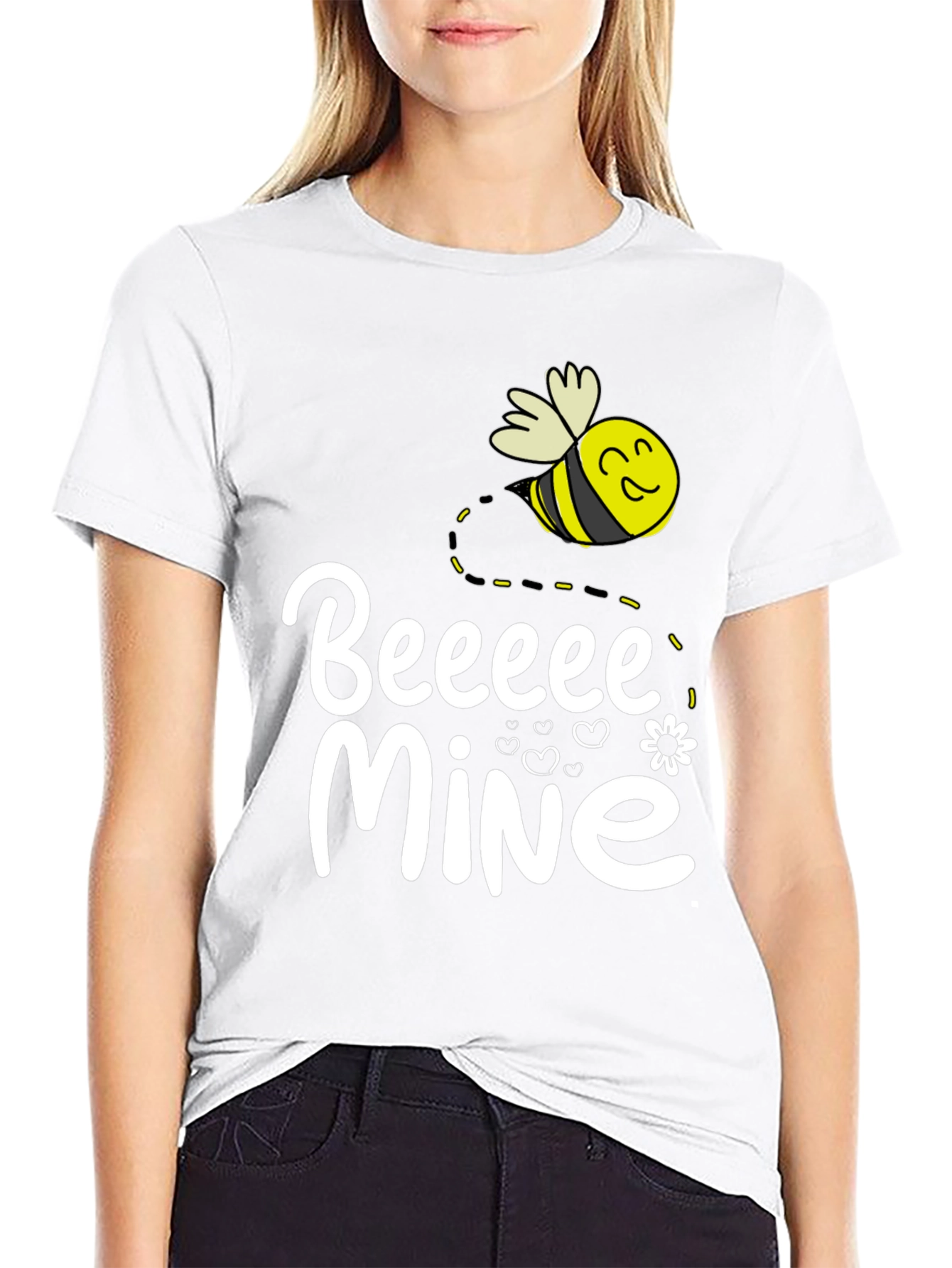 Bee Mine Graphic T-Shirt - Valentines Day Cute Tee