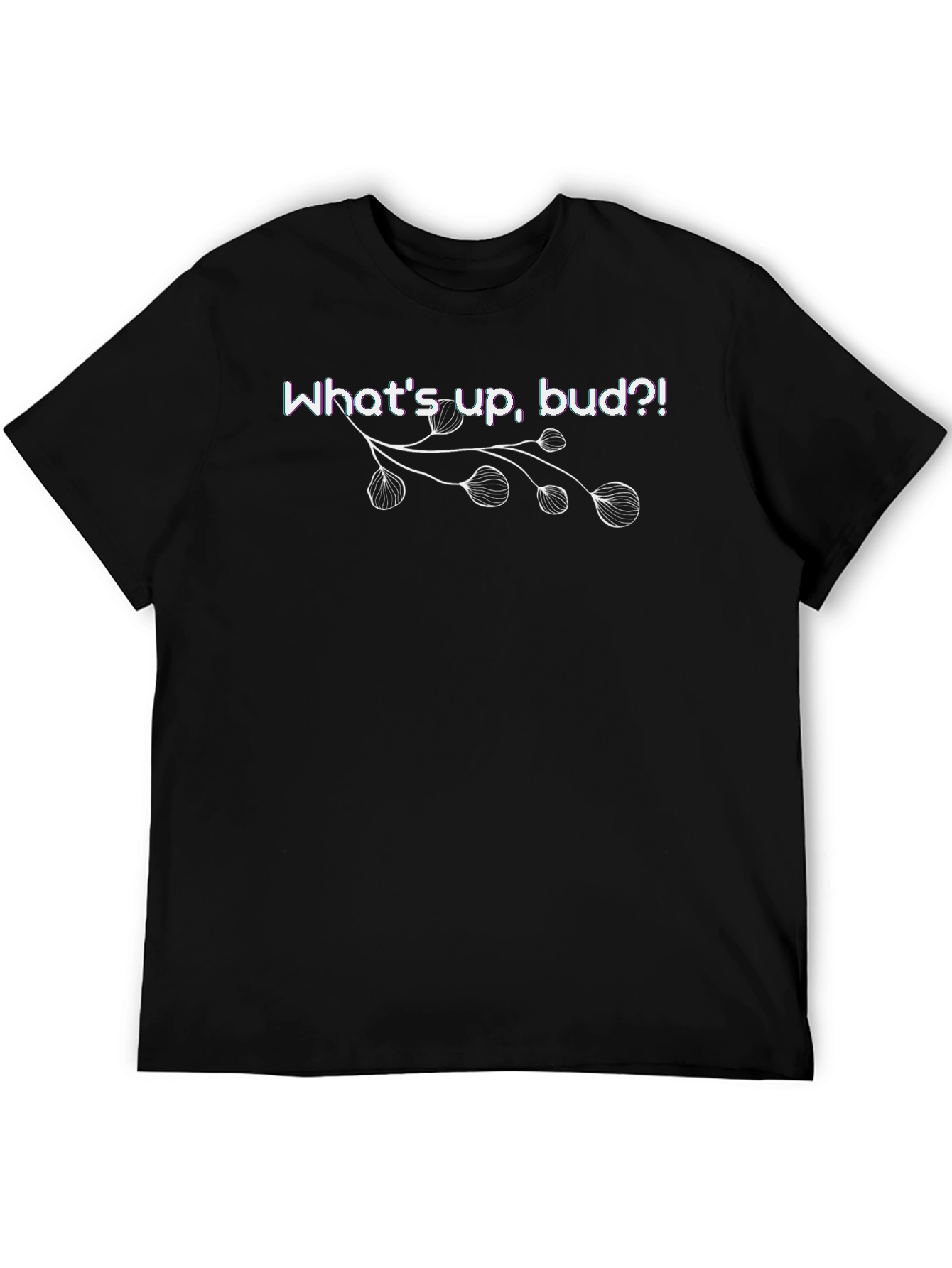 Whats Up Bud?! Graphic Tee - Black