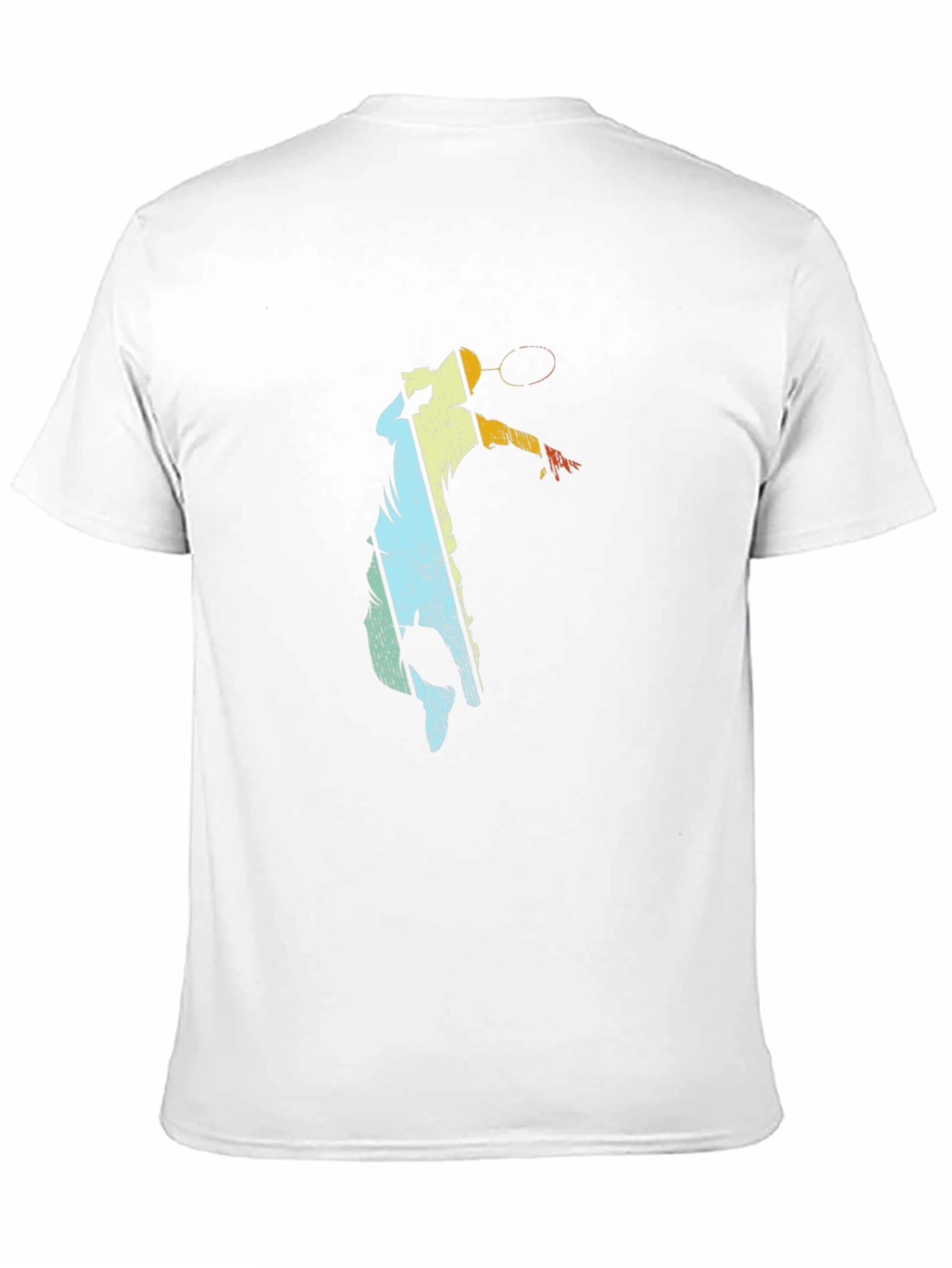 Retro Badminton Player Graphic T-Shirt
