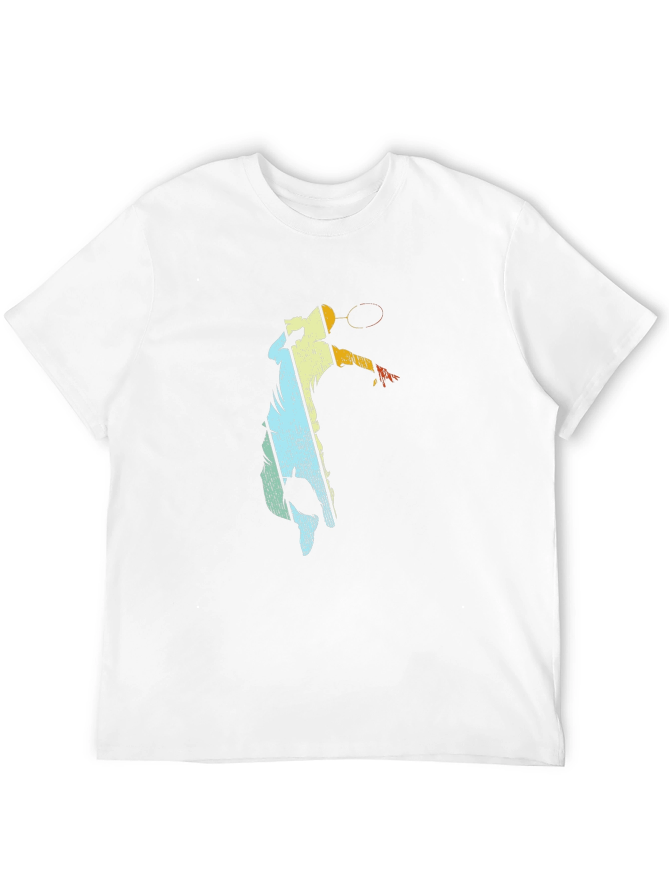 Retro Badminton Player Graphic T-Shirt