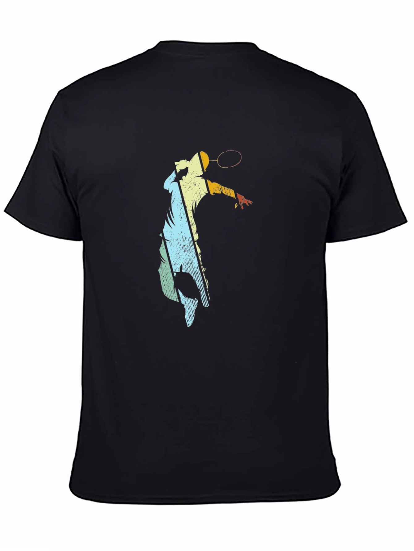 Retro Badminton Player Graphic T-Shirt