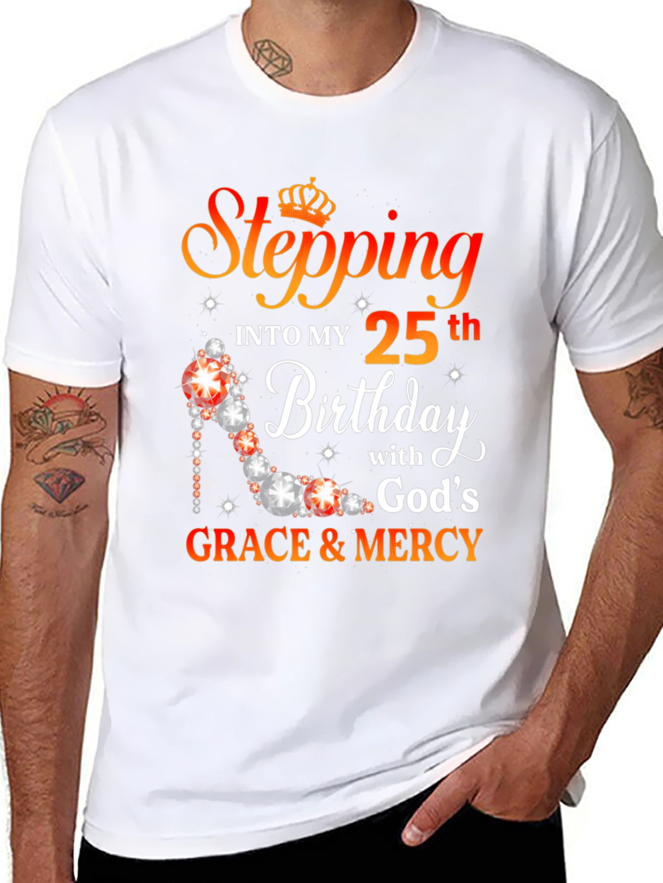 Stepping Into My 25th Birthday Graphic T-Shirt