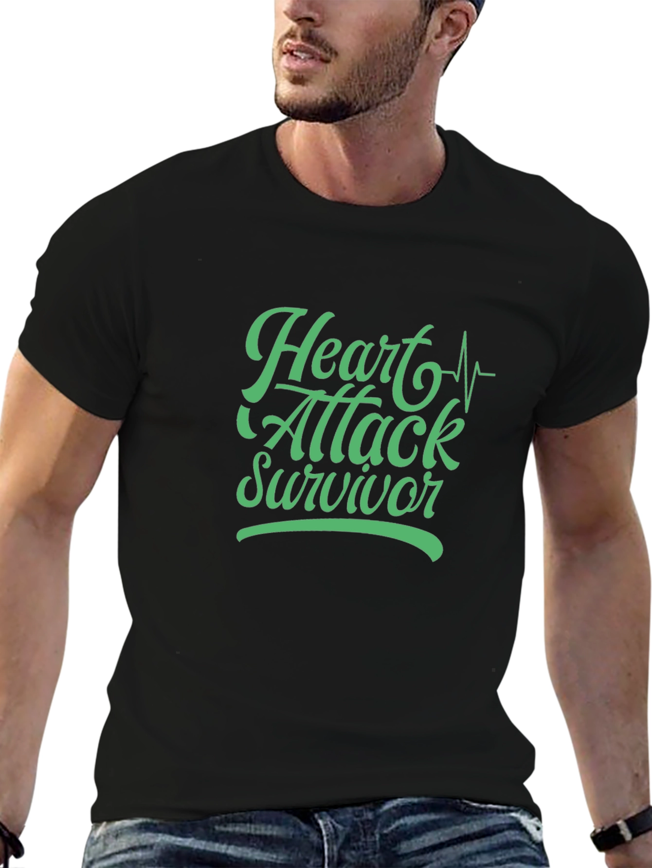 Heart Attack Survivor Tee - Black