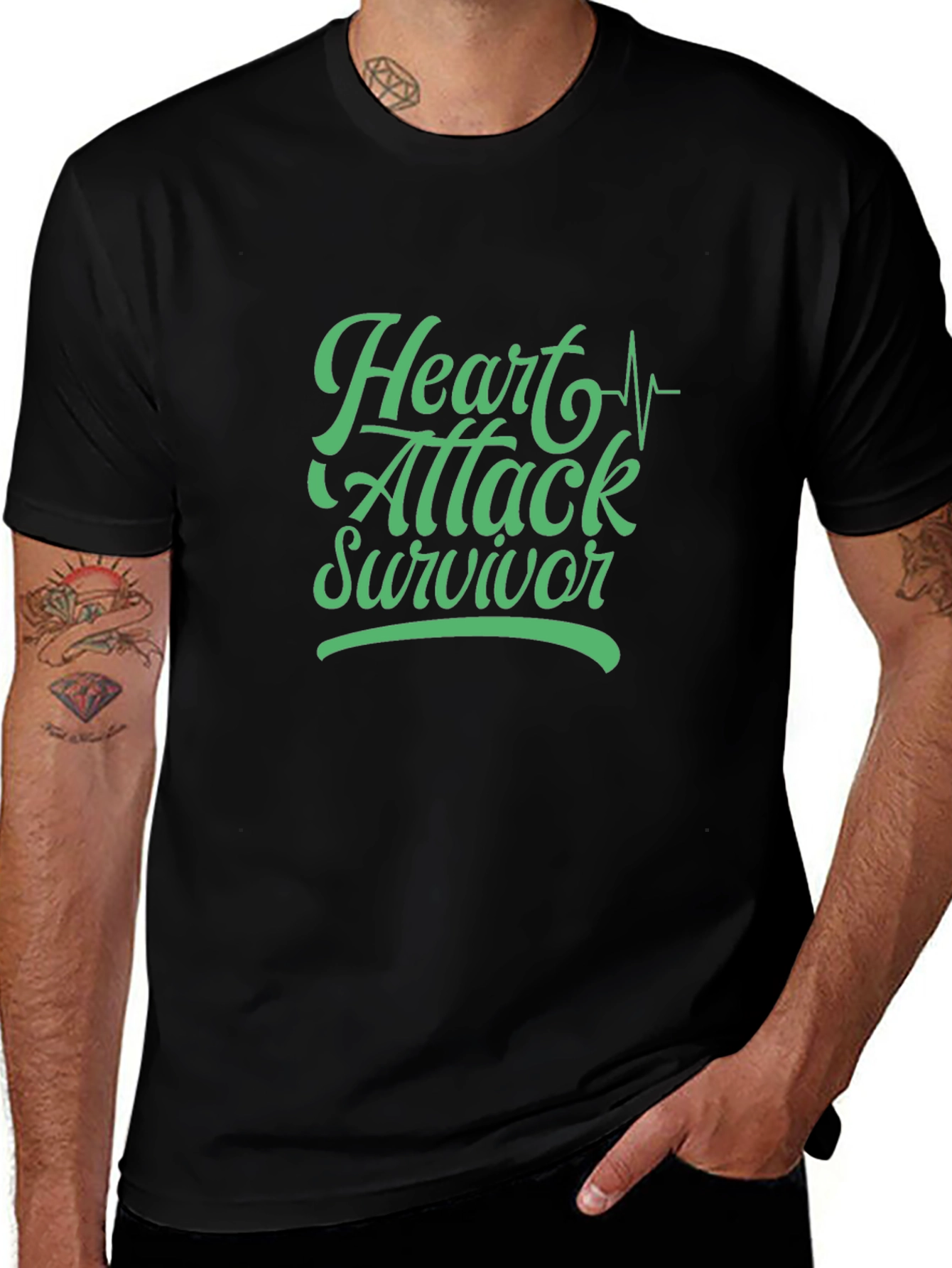 Heart Attack Survivor Tee - Black
