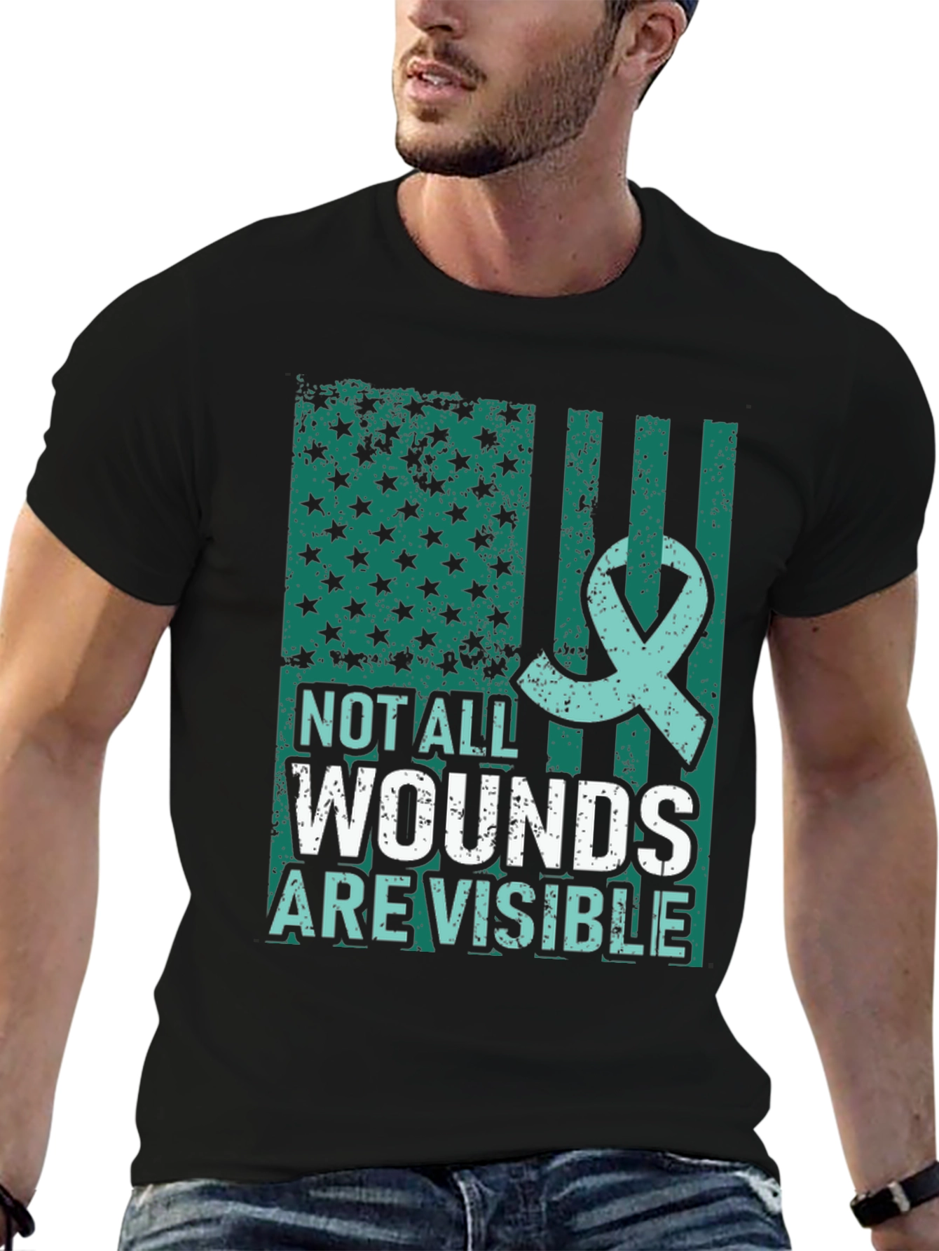 Not All Wounds Are Visible Mental Health Awareness T-Shirt