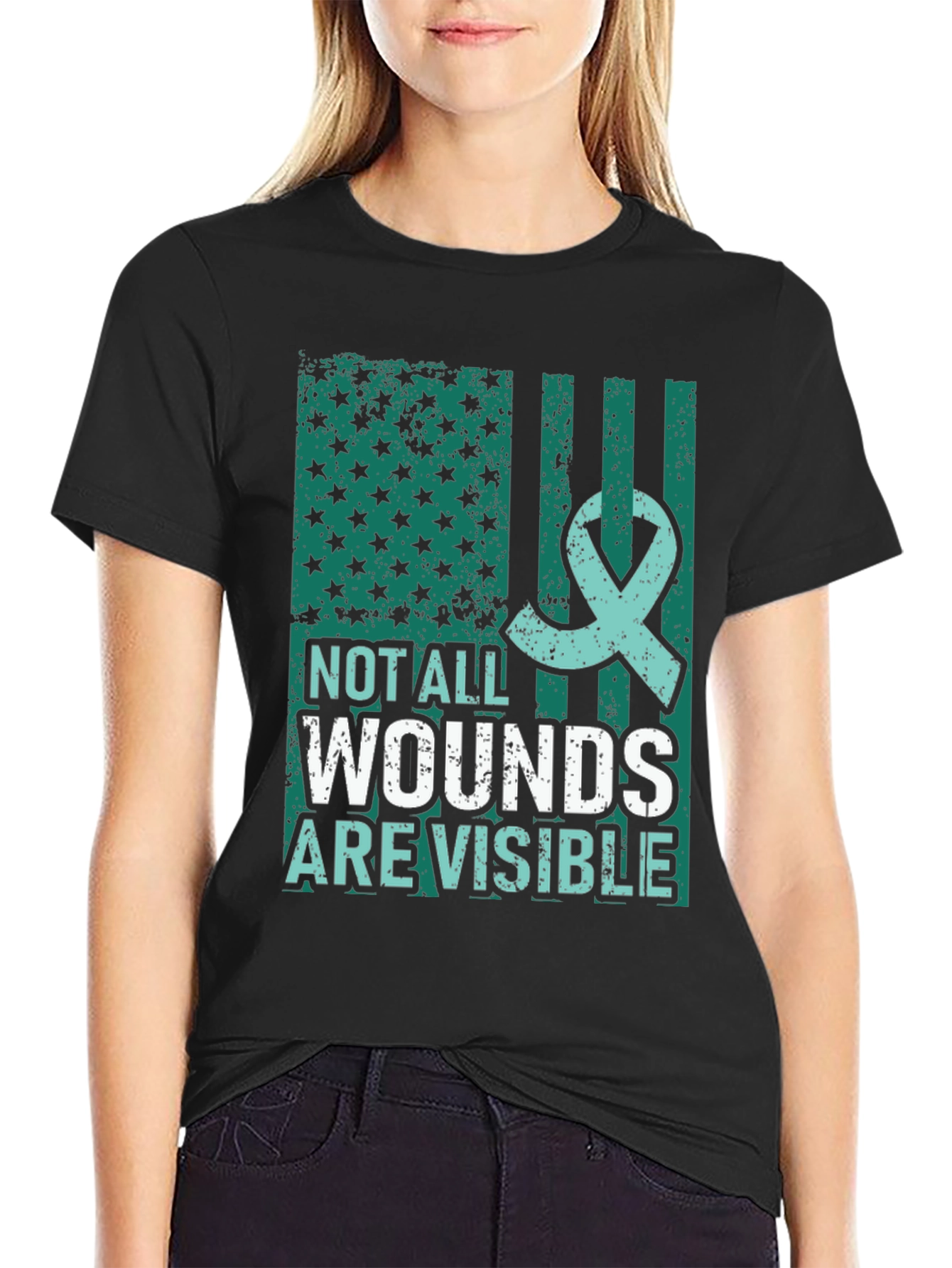 Not All Wounds Are Visible Mental Health Awareness T-Shirt