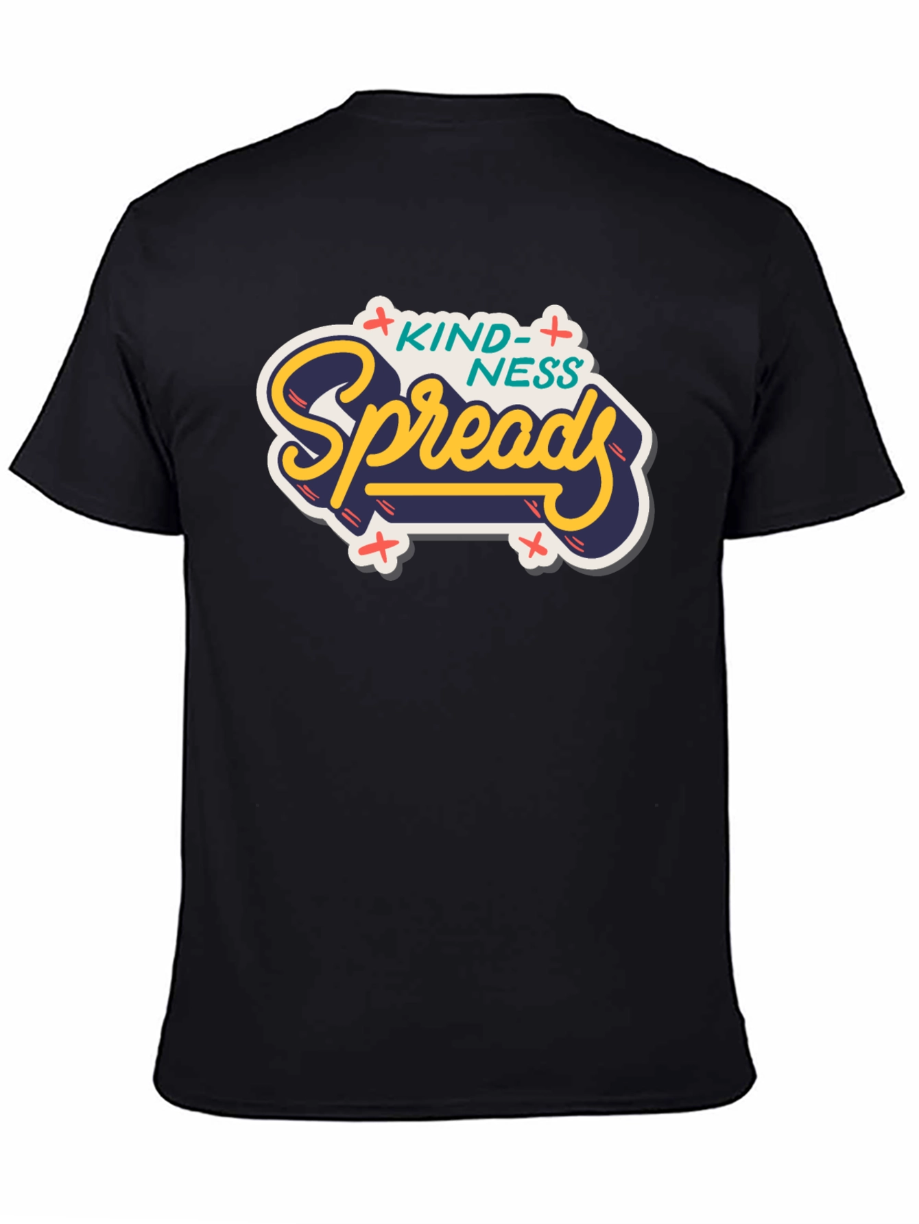 Kindness Spreads Graphic Tee - Black Casual T-Shirt