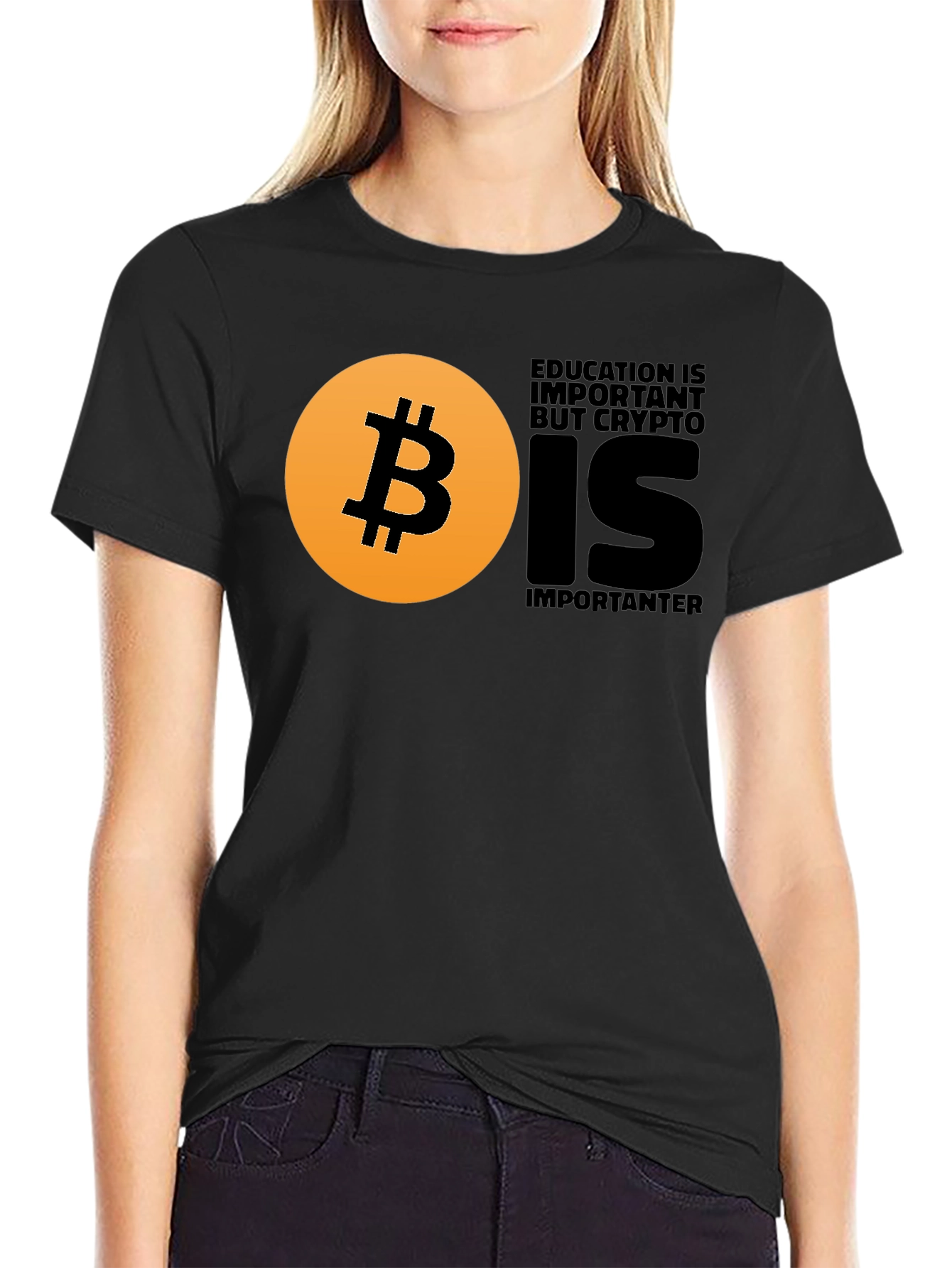 Crypto Education T-Shirt - Bitcoin Design