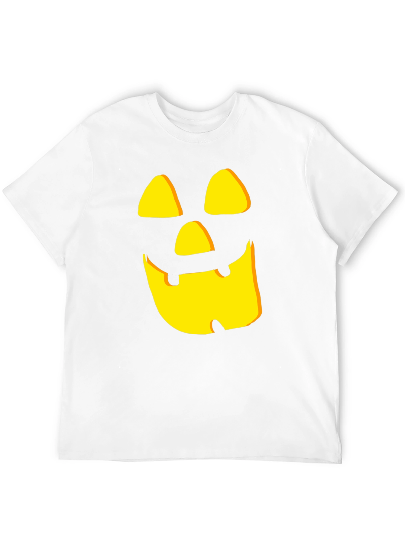 Spooky Pumpkin Face Black Halloween T-Shirt