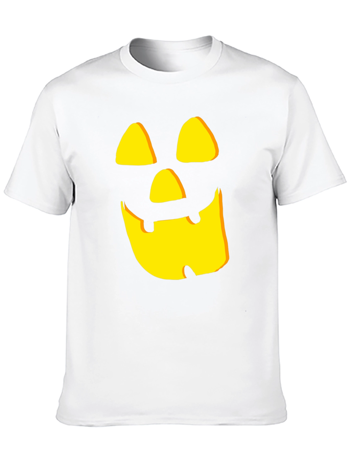 Spooky Pumpkin Face Black Halloween T-Shirt
