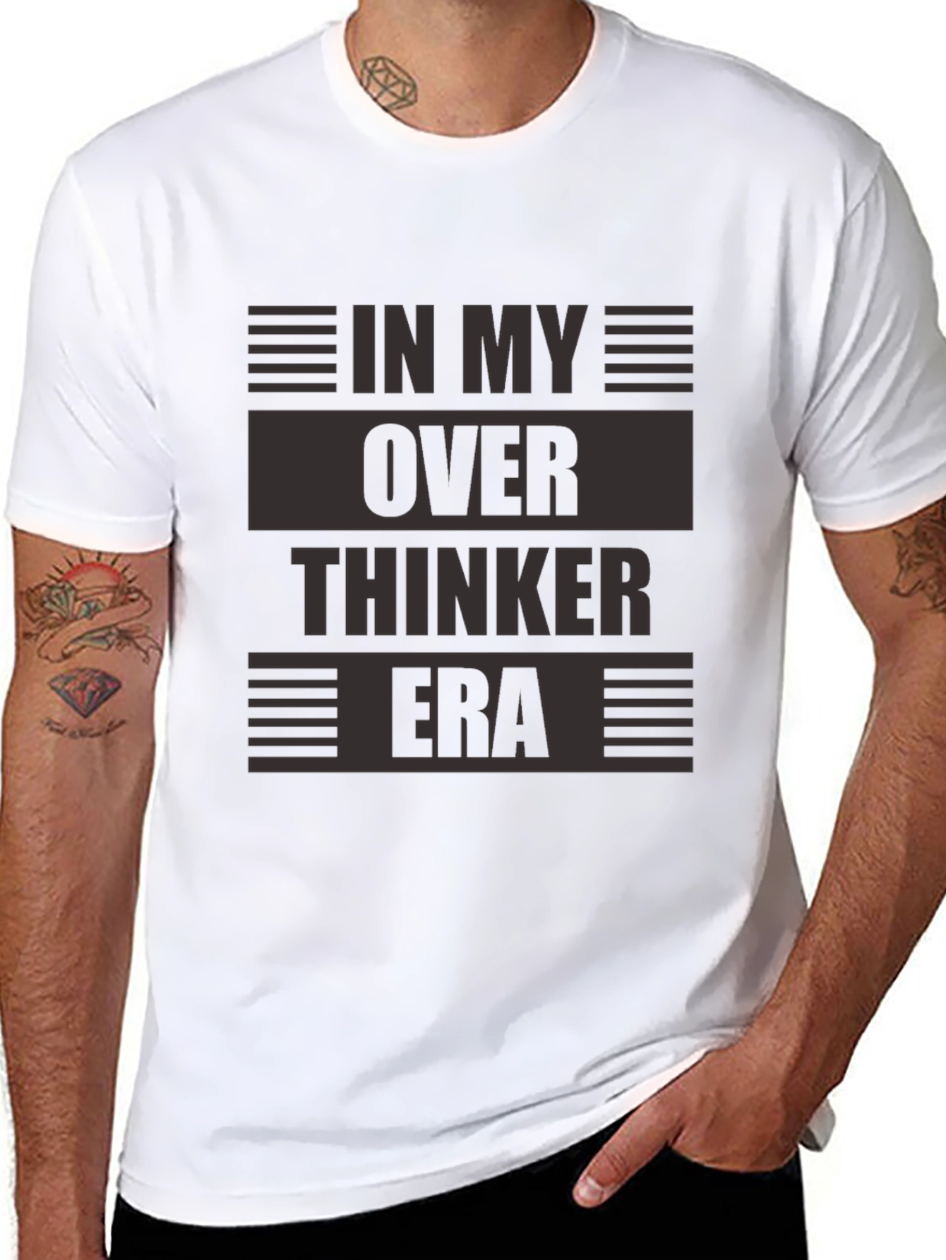 In My Overthinker Era Black Graphic Tee