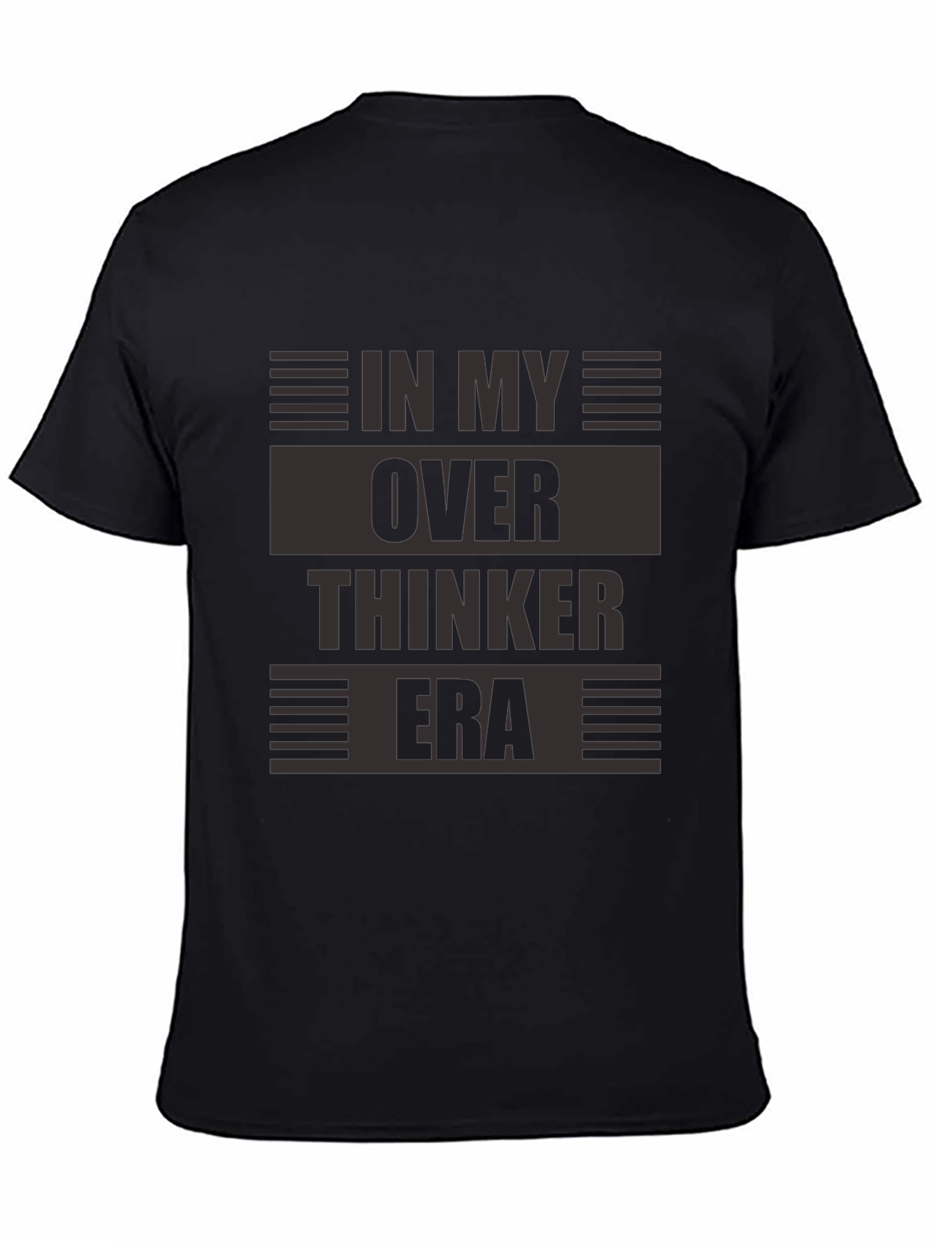 In My Overthinker Era Black Graphic Tee