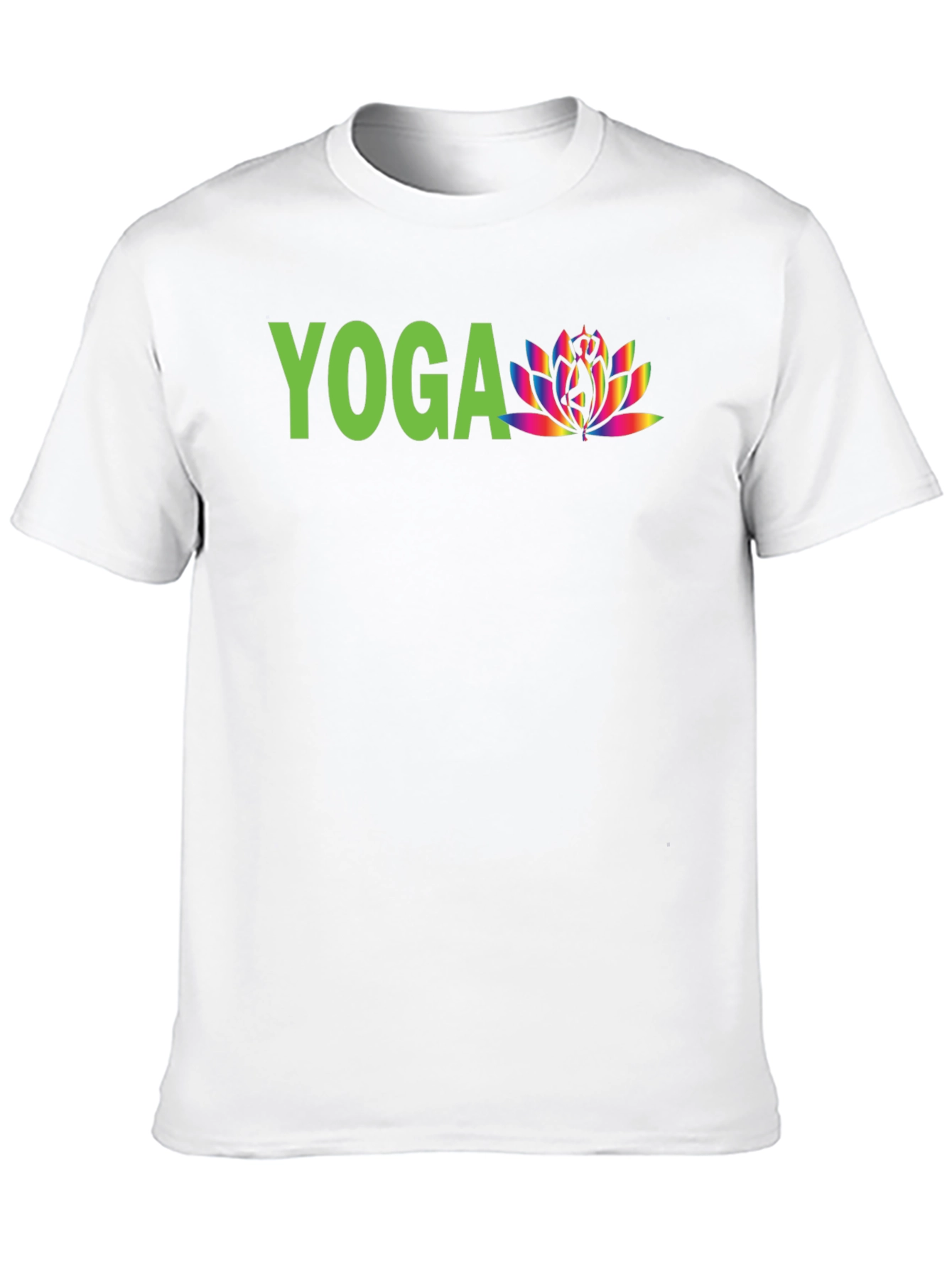 Yoga Lotus Graphic Tee - Black Cotton Shirt