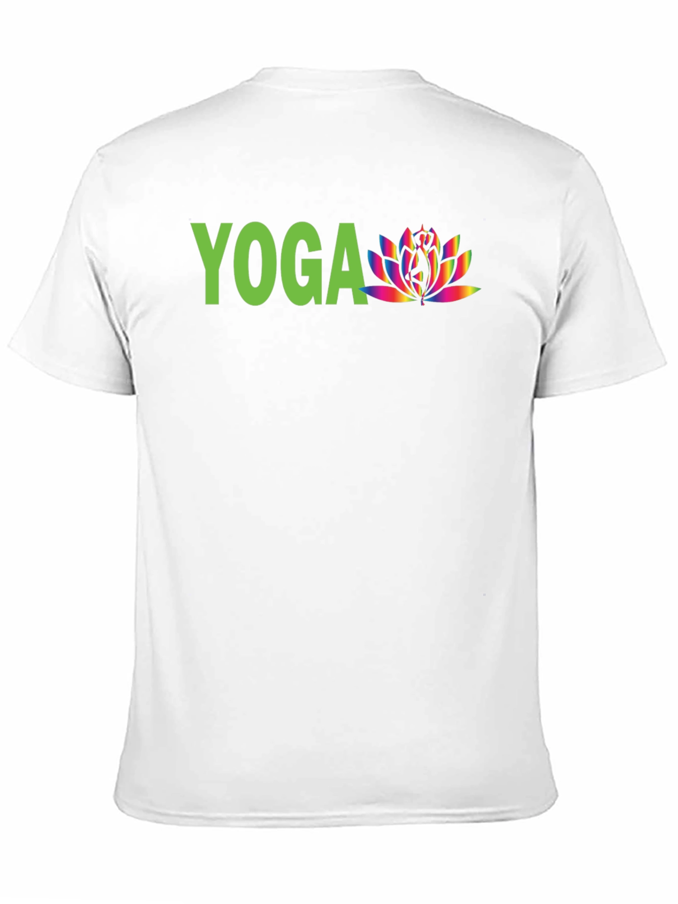 Yoga Lotus Graphic Tee - Black Cotton Shirt