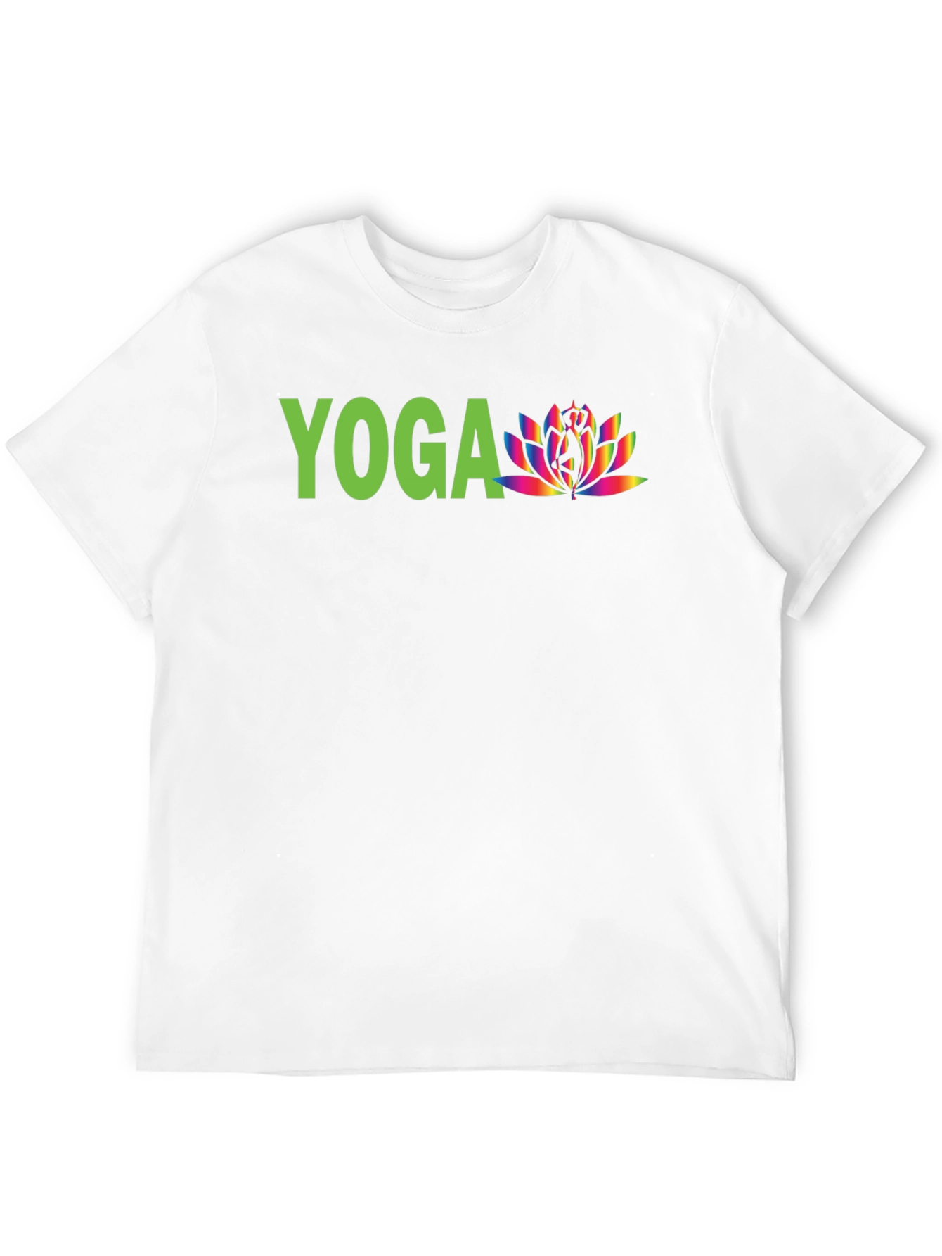 Yoga Lotus Graphic Tee - Black Cotton Shirt