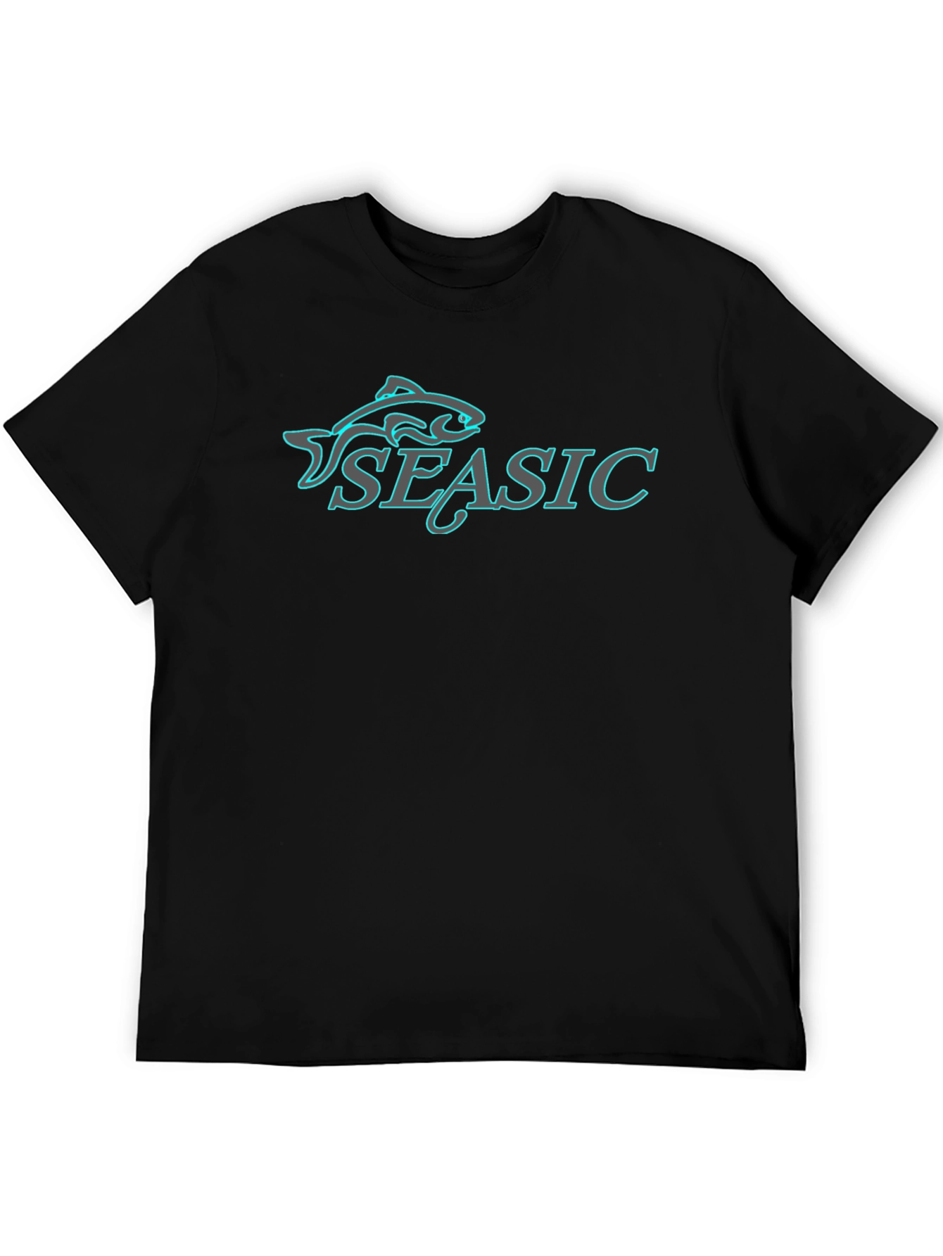 Seasic Fish Graphic Black T-Shirt