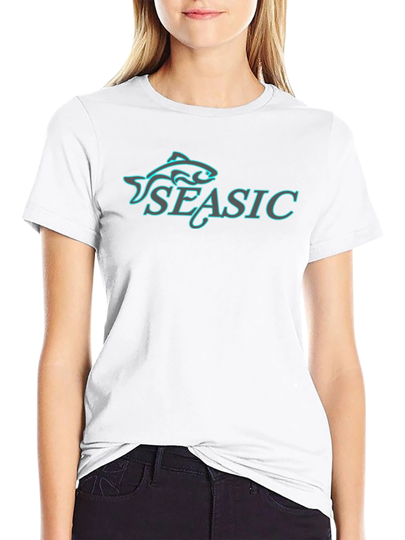 Seasic Fish Graphic Black T-Shirt