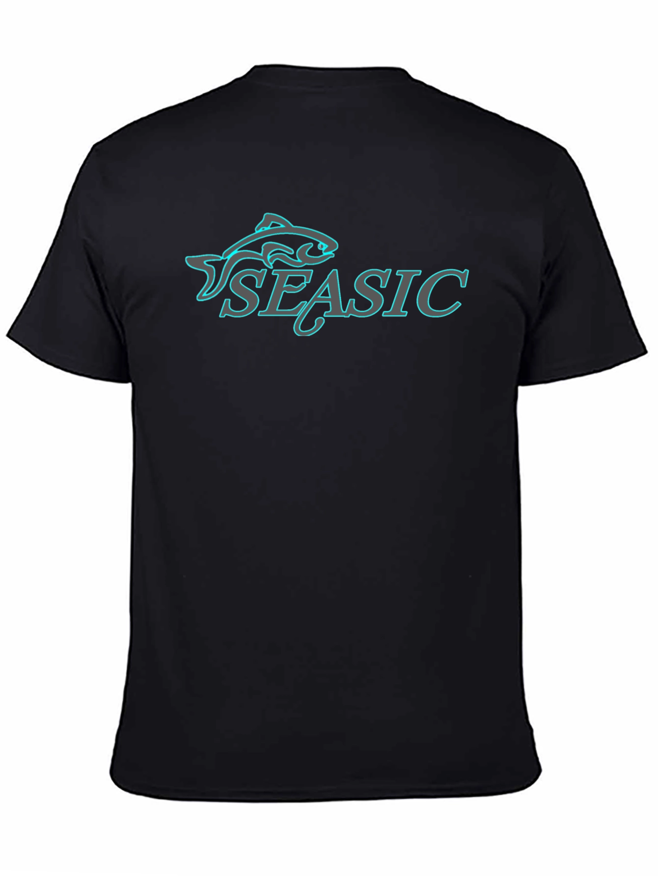 Seasic Fish Graphic Black T-Shirt