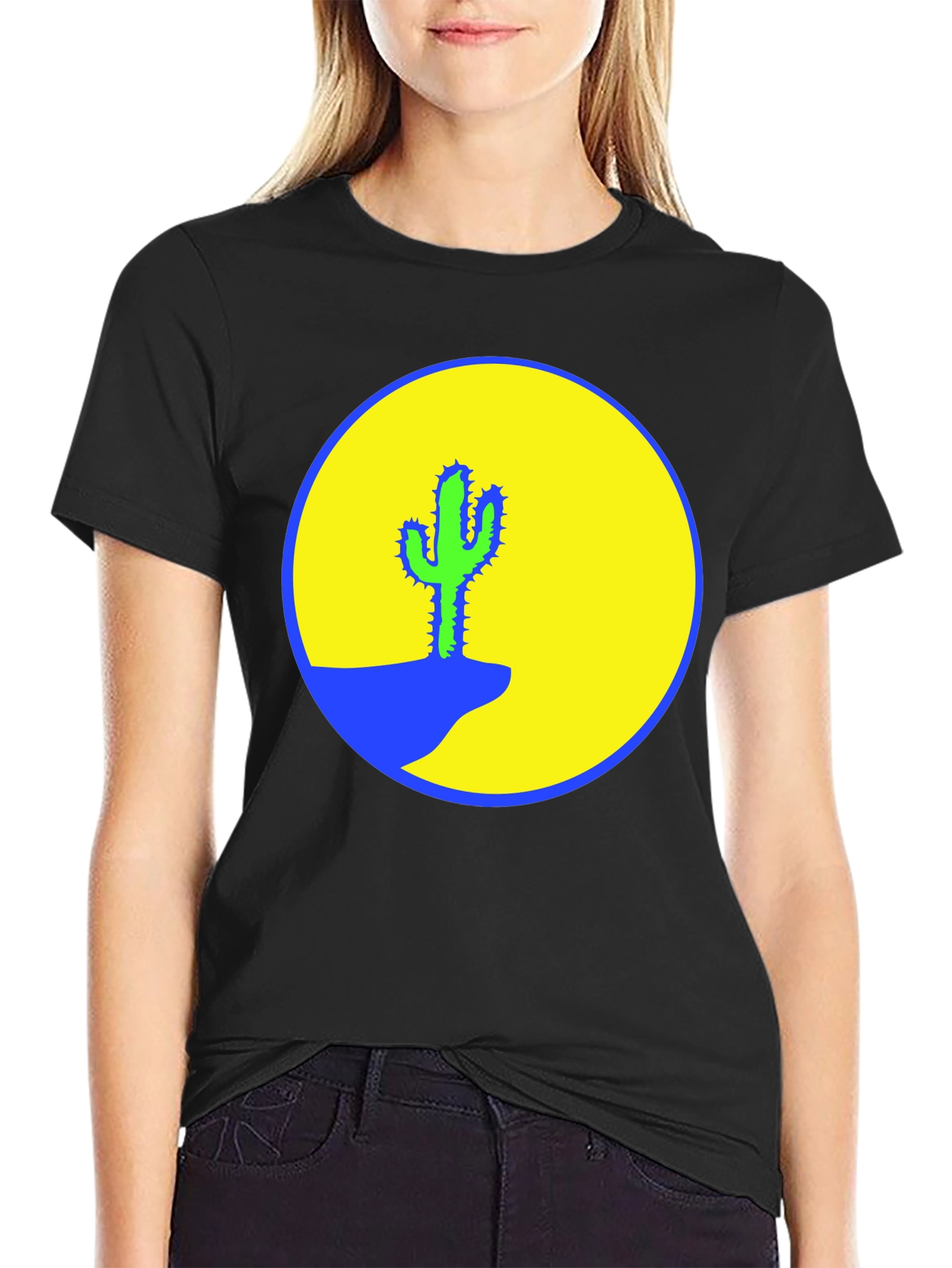 Cactus Graphic Print T-Shirt - Desert Vibes