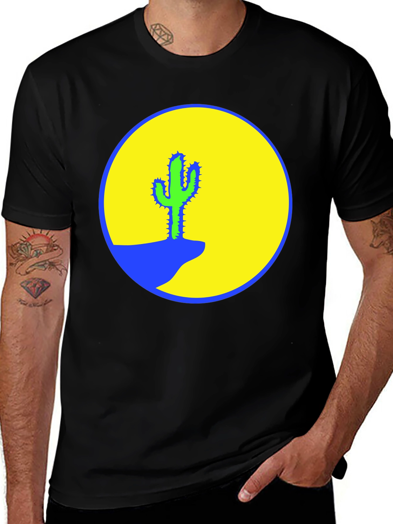 Cactus Graphic Print T-Shirt - Desert Vibes