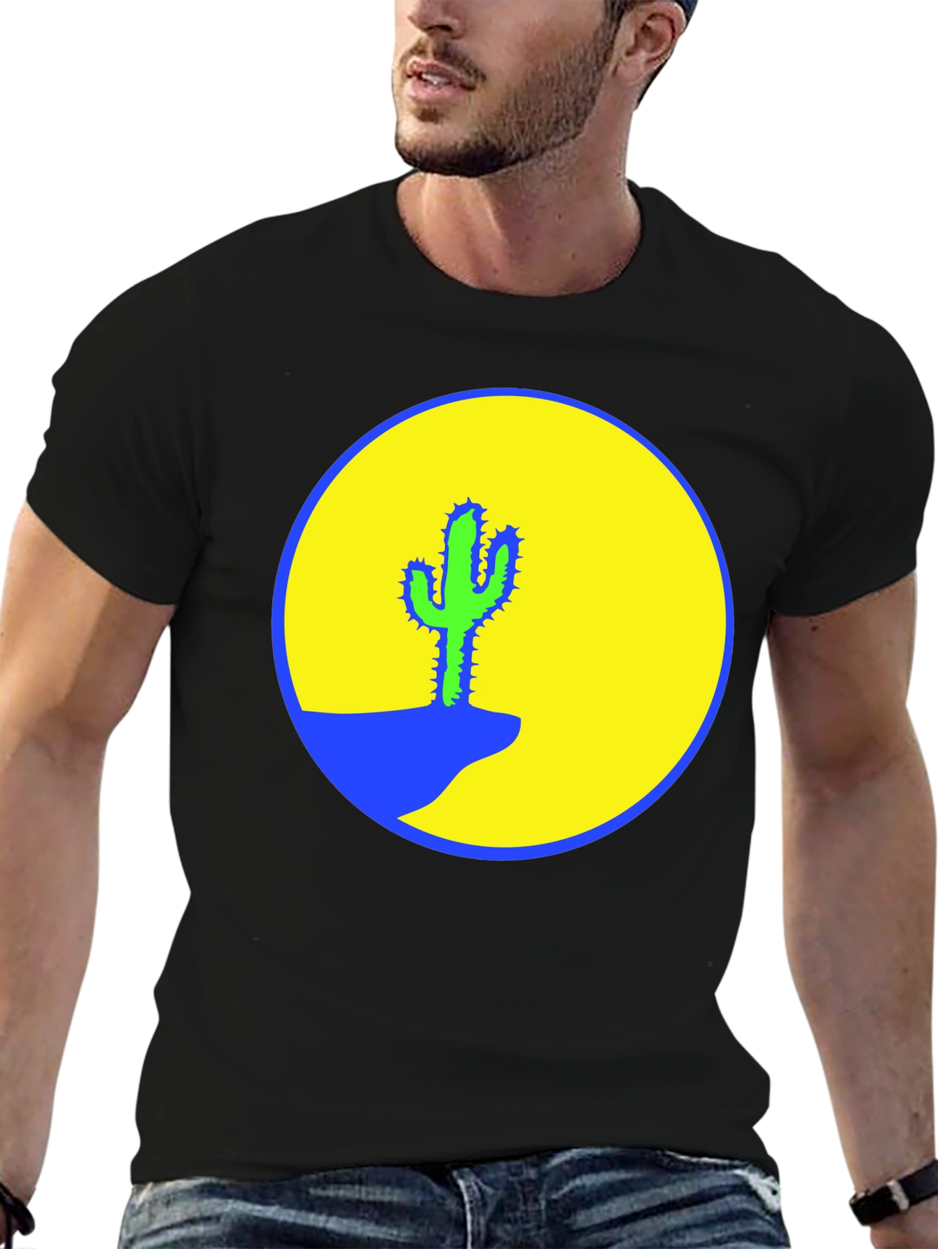 Cactus Graphic Print T-Shirt - Desert Vibes
