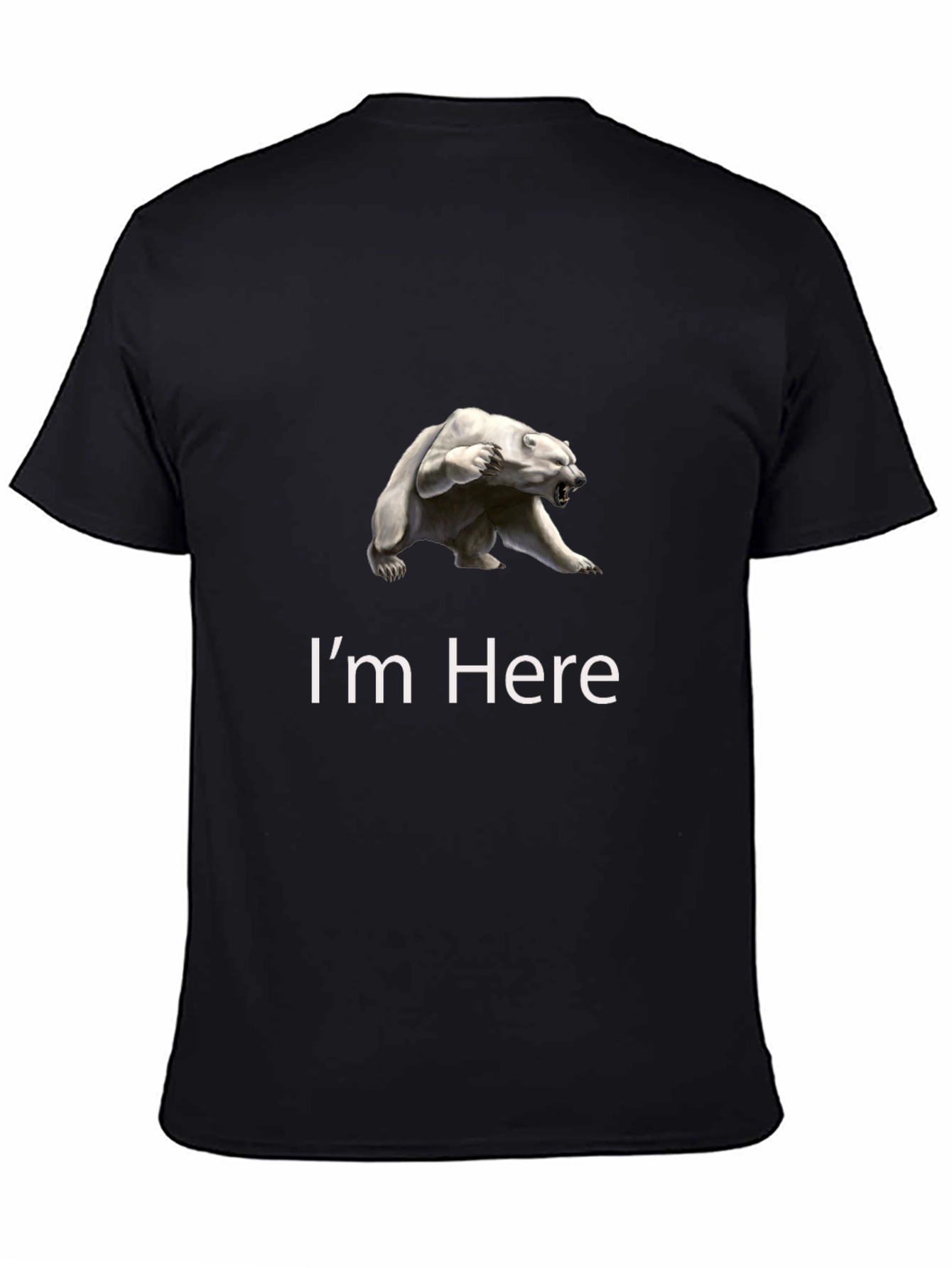 Polar Bear Graphic Tee - Im Here Statement Shirt