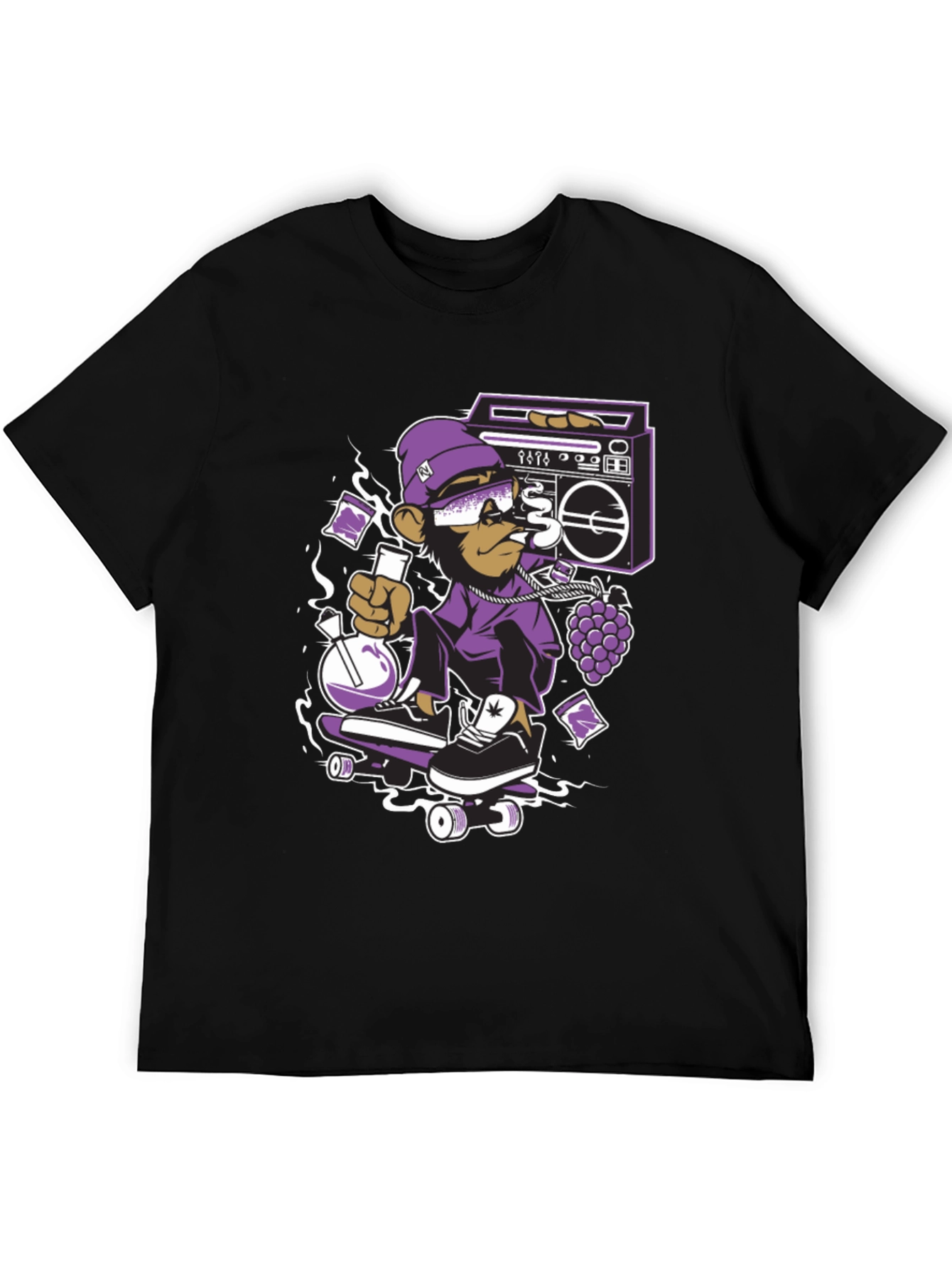 Cool Monkey Skateboard T-Shirt - Edgy Streetwear