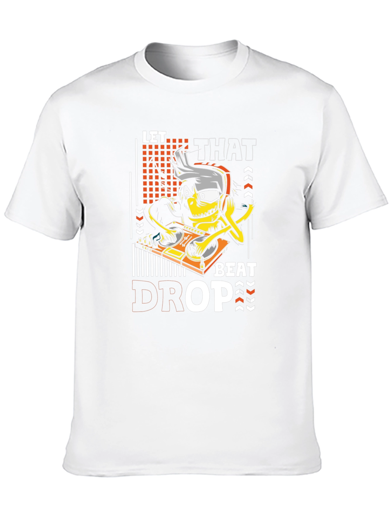 Let That Beat Drop T-Shirt DJ Cartoon Graphic Tee