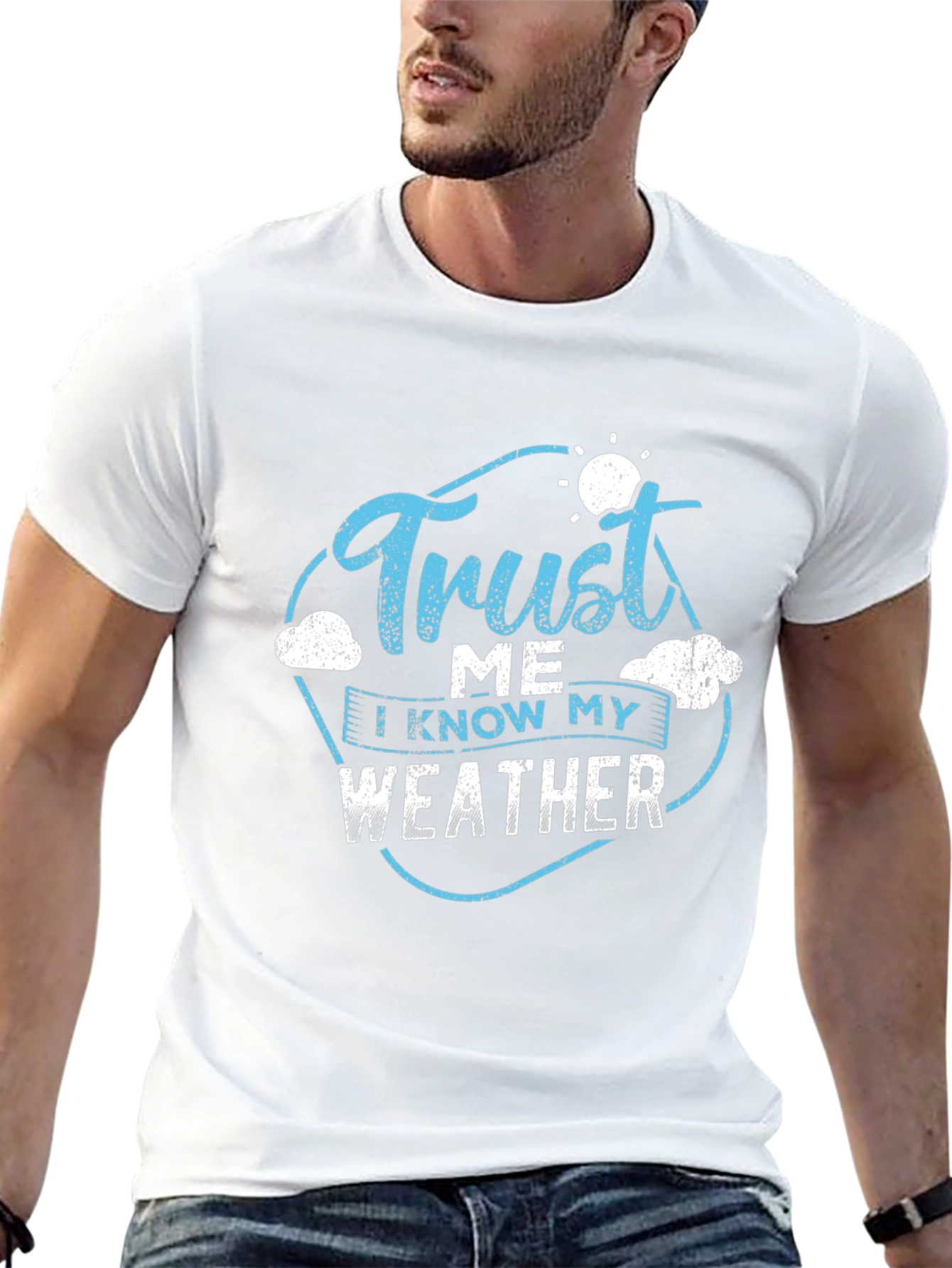Trust Me I Know My Weather Black T-Shirt