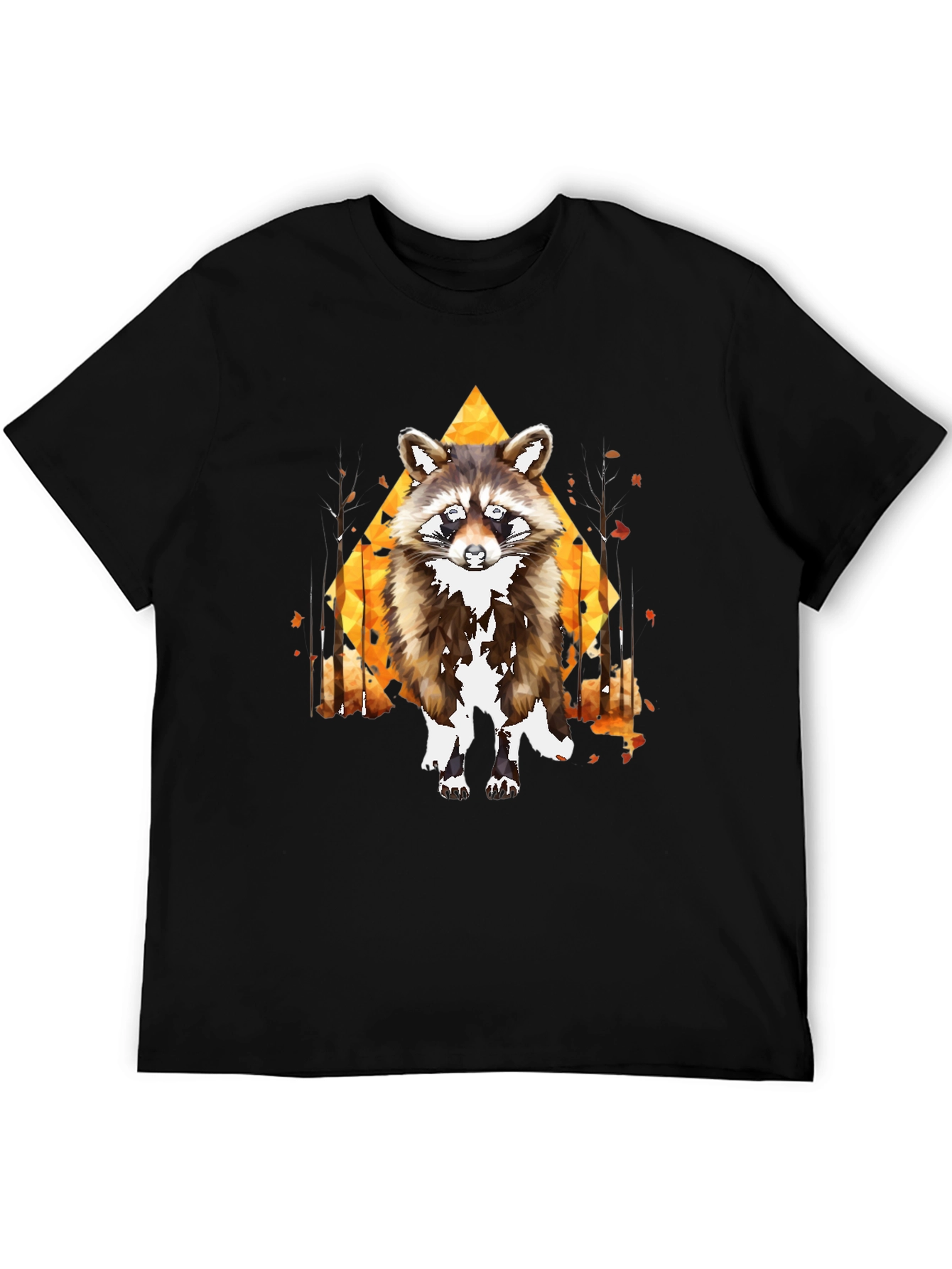 Raccoon Graphic Tee - Mens Black T-Shirt